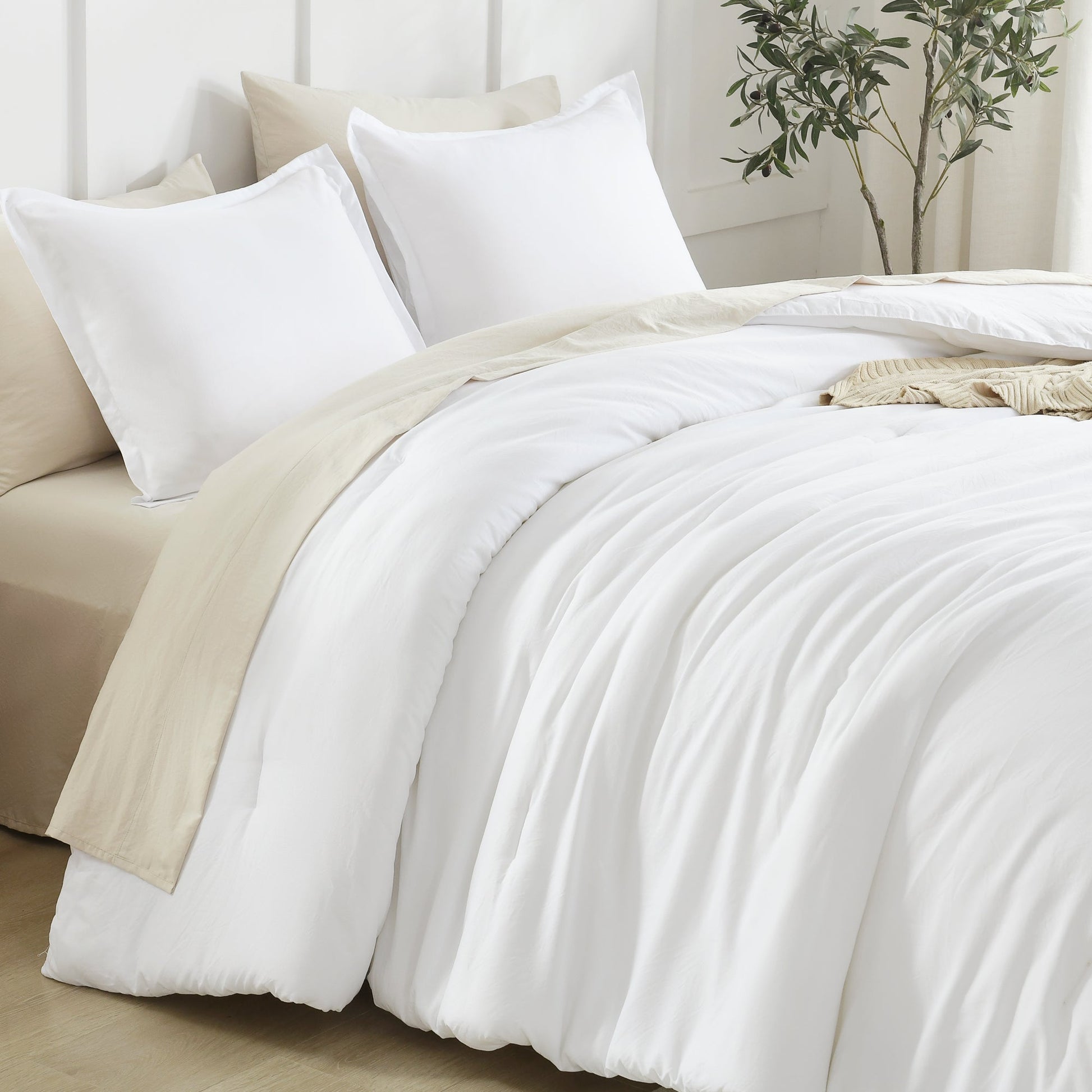 Lightweight Solid Down Alternative 3 Pieces Comforters Sets - LITANIKA