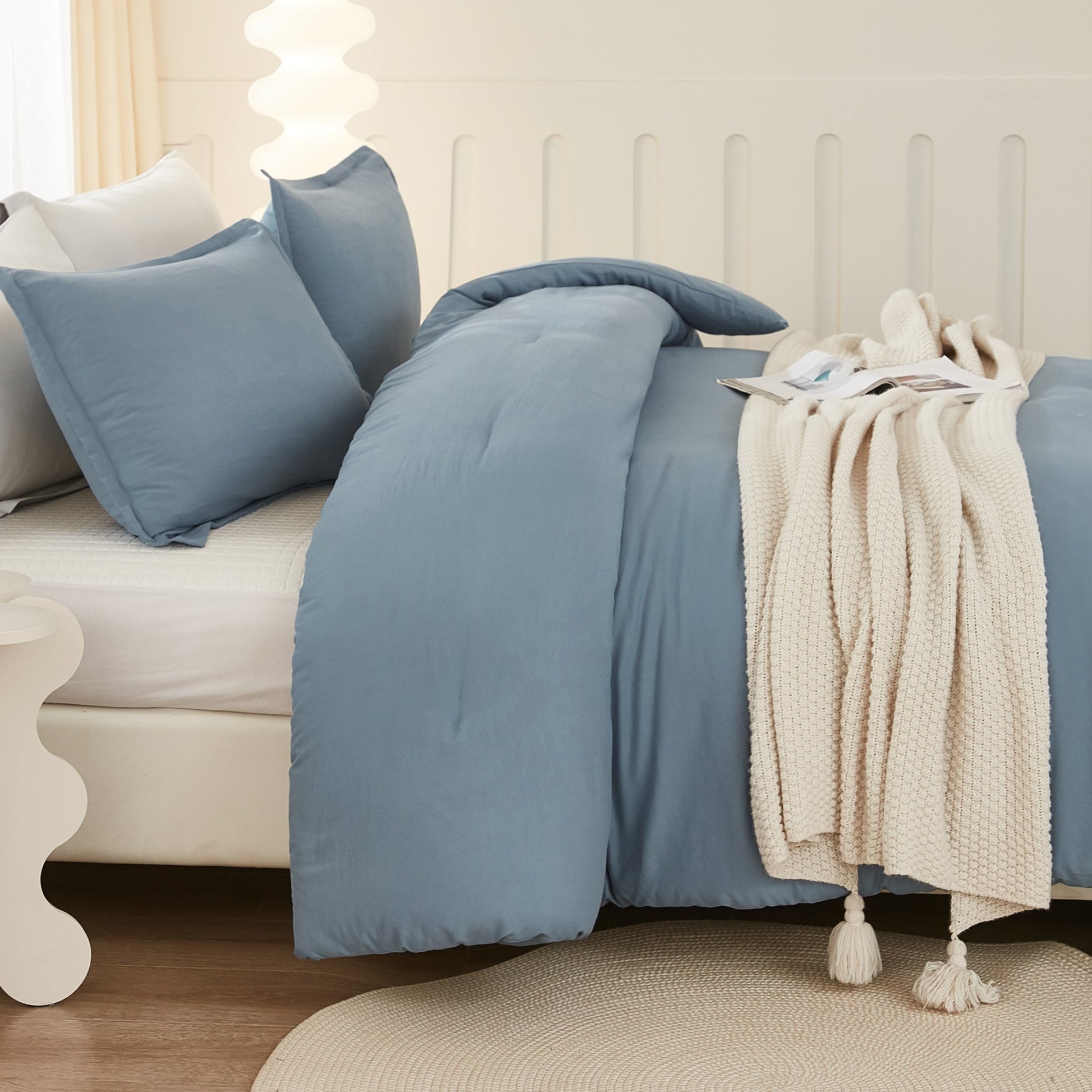 Lightweight Solid Down Alternative 3 Pieces Comforters Sets - LITANIKA