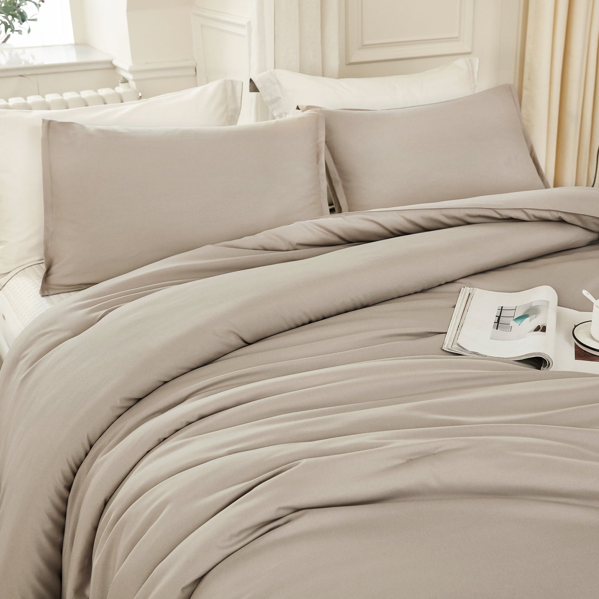 Lightweight Solid Down Alternative 3 Pieces Comforters Sets - LITANIKA