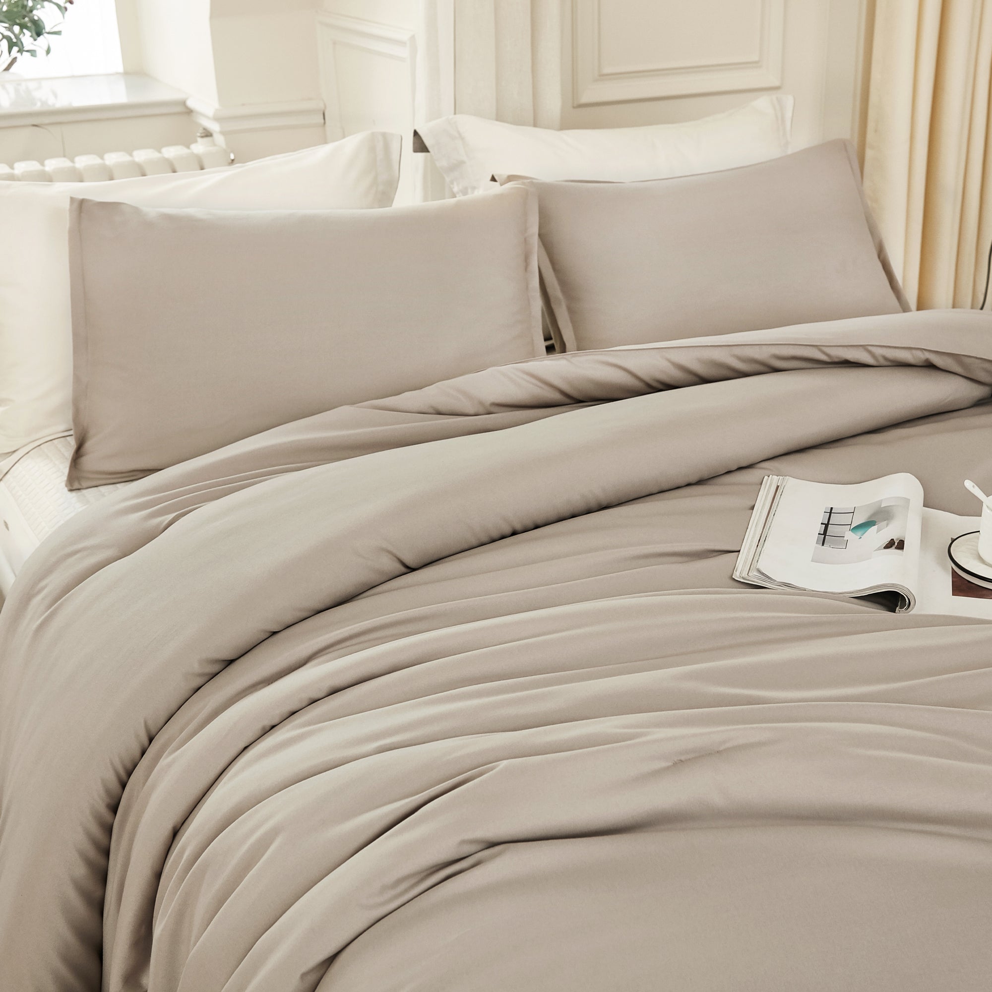 Lightweight Solid Down Alternative 3 Pieces Comforters Sets - LITANIKA