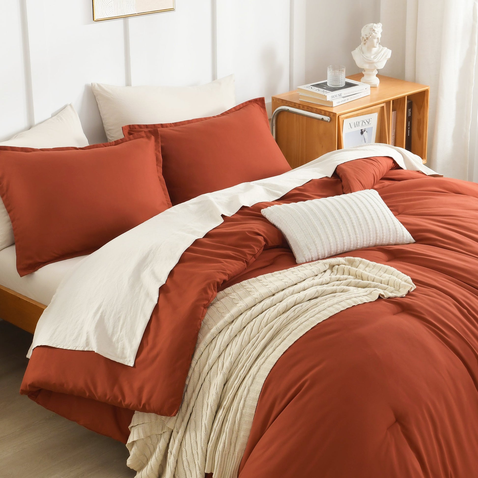Lightweight Solid Down Alternative 3 Pieces Comforters Sets - LITANIKA
