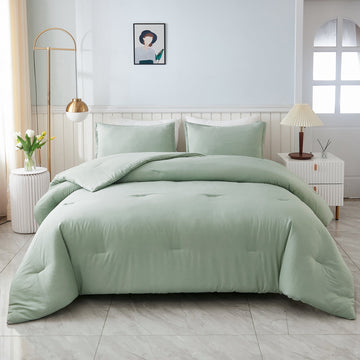 Lightweight Solid Down Alternative 3 Pieces Comforters Sets - LITANIKA