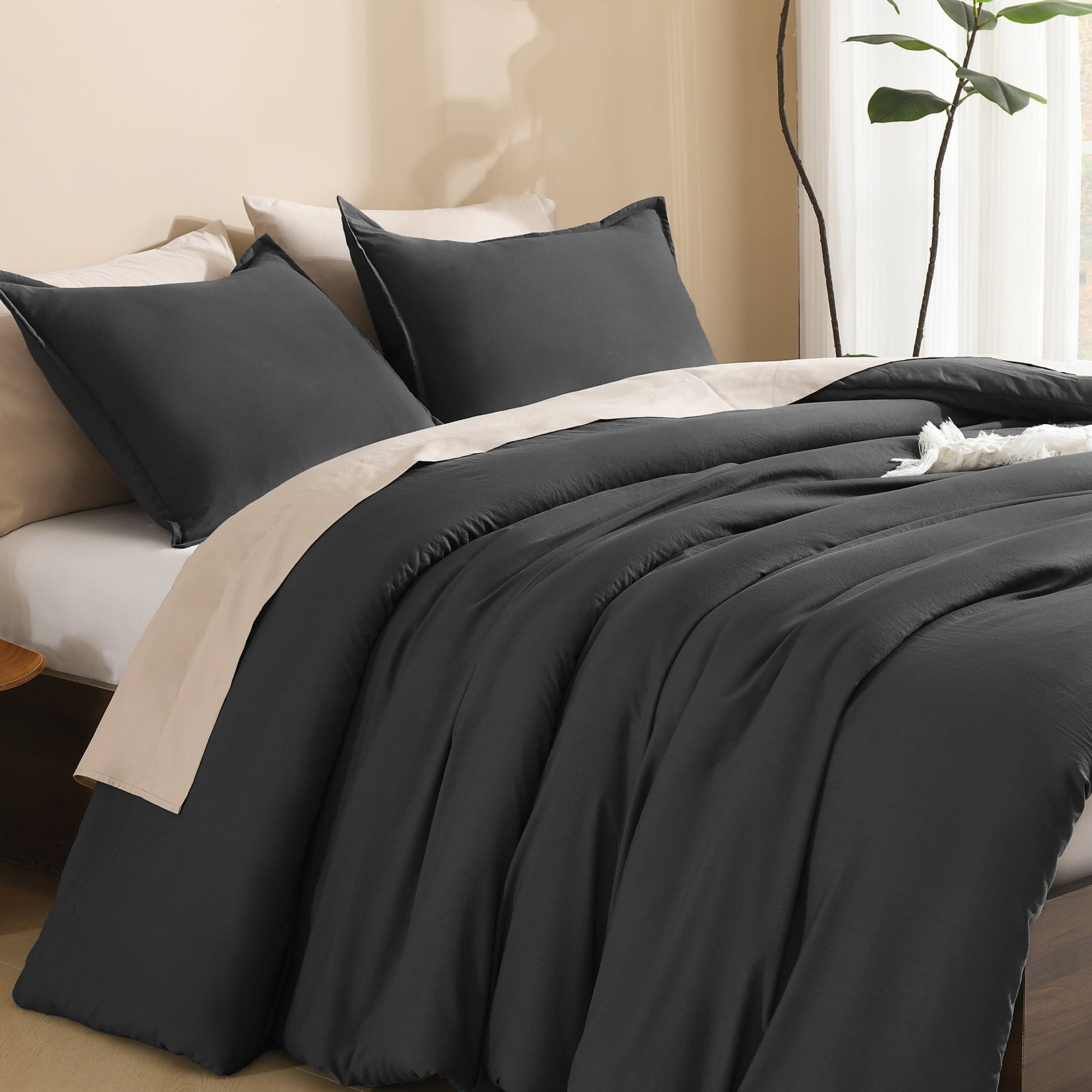 Lightweight Solid Down Alternative 3 Pieces Comforters Sets - LITANIKA