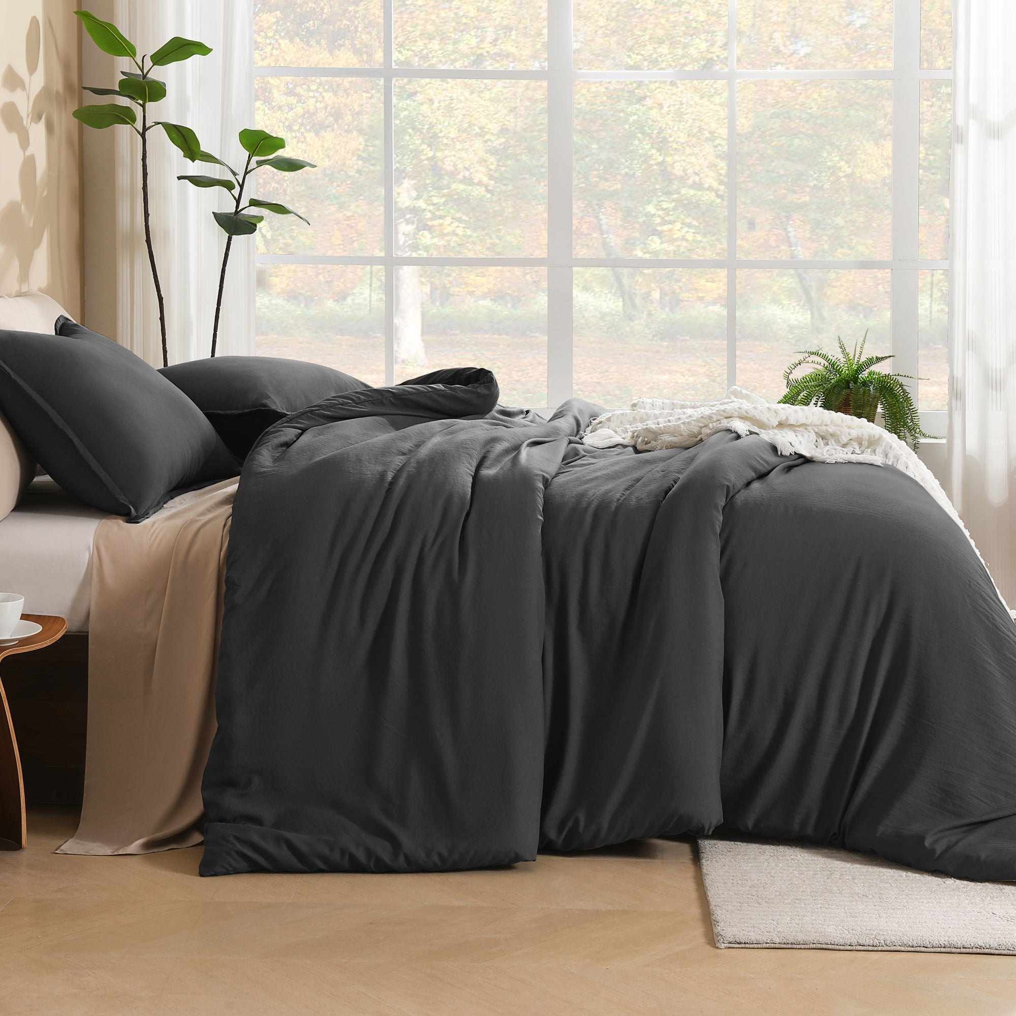 Lightweight Solid Down Alternative 3 Pieces Comforters Sets - LITANIKA