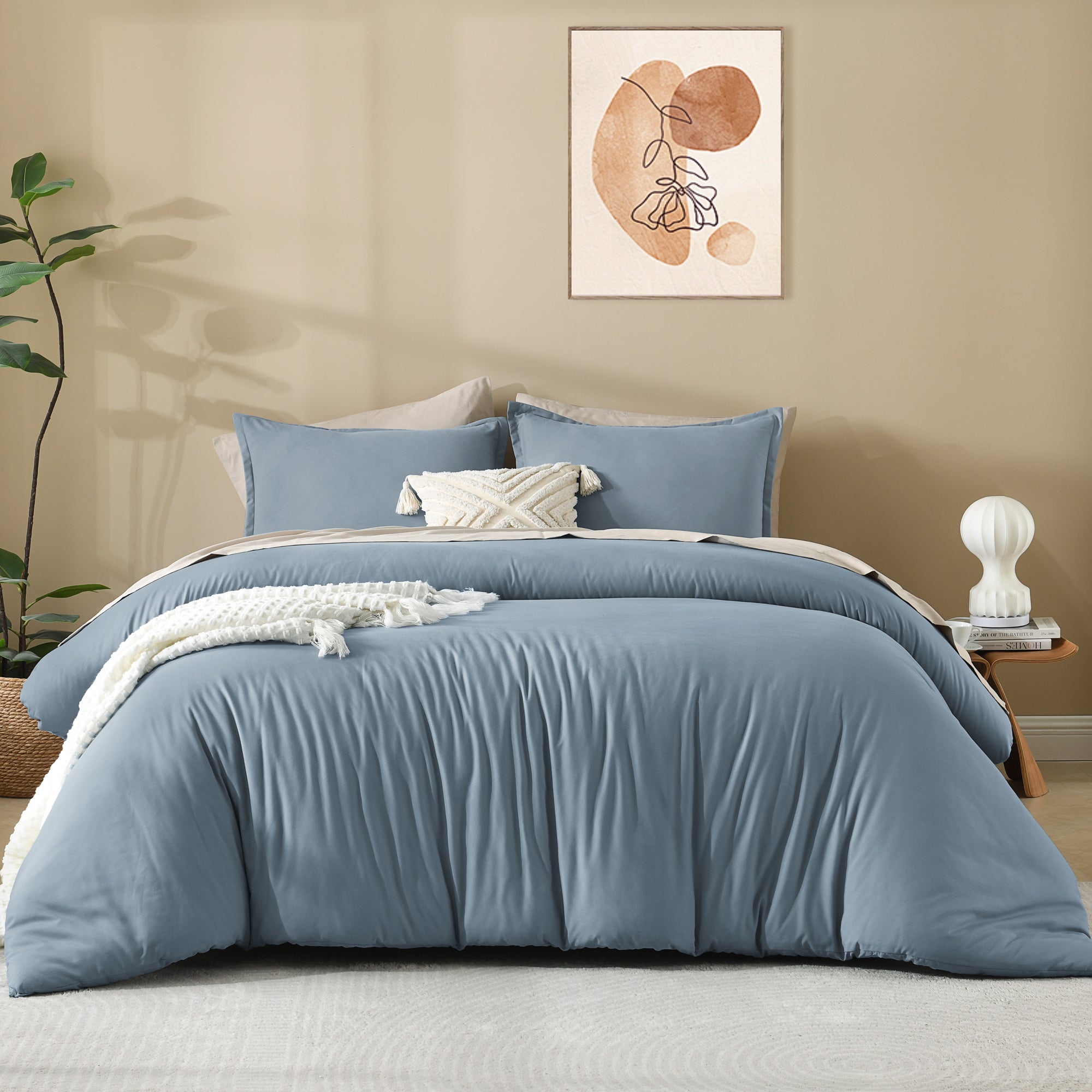 Lightweight Solid Down Alternative 3 Pieces Comforters Sets - LITANIKA