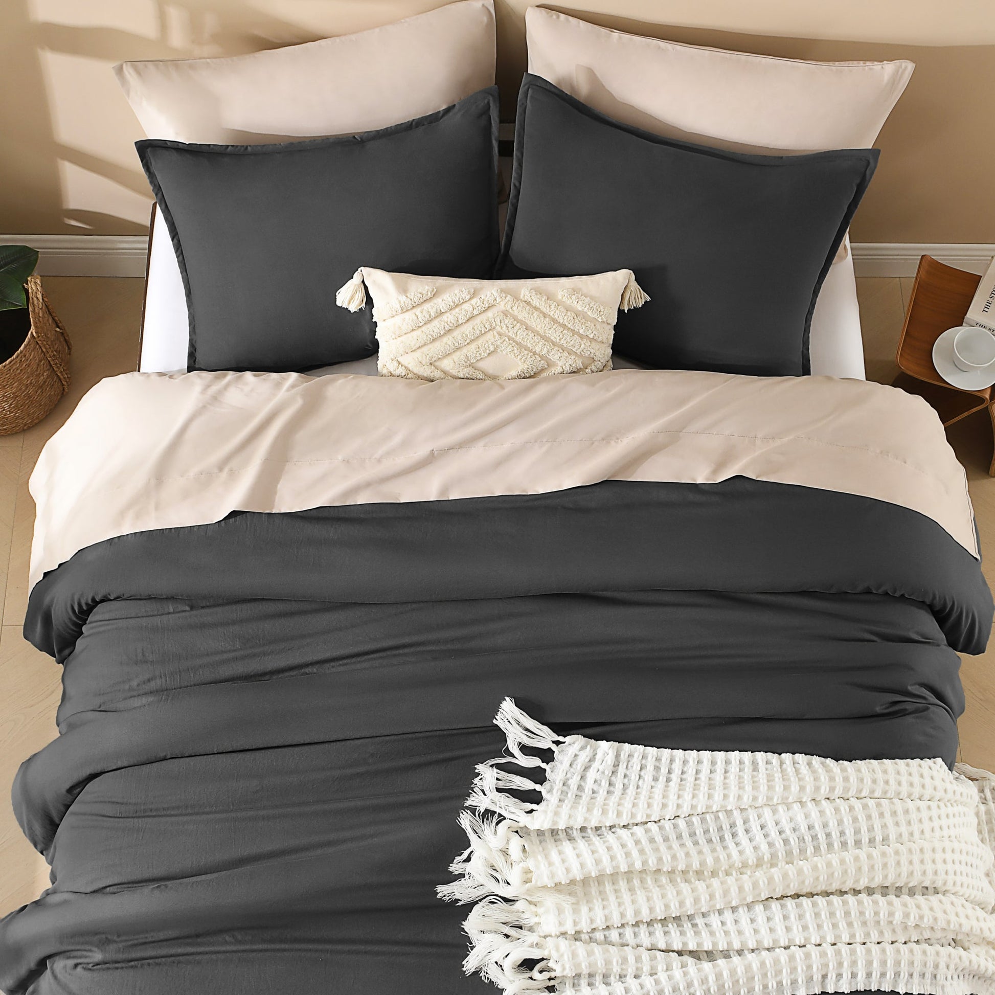Lightweight Solid Down Alternative 3 Pieces Comforters Sets - LITANIKA