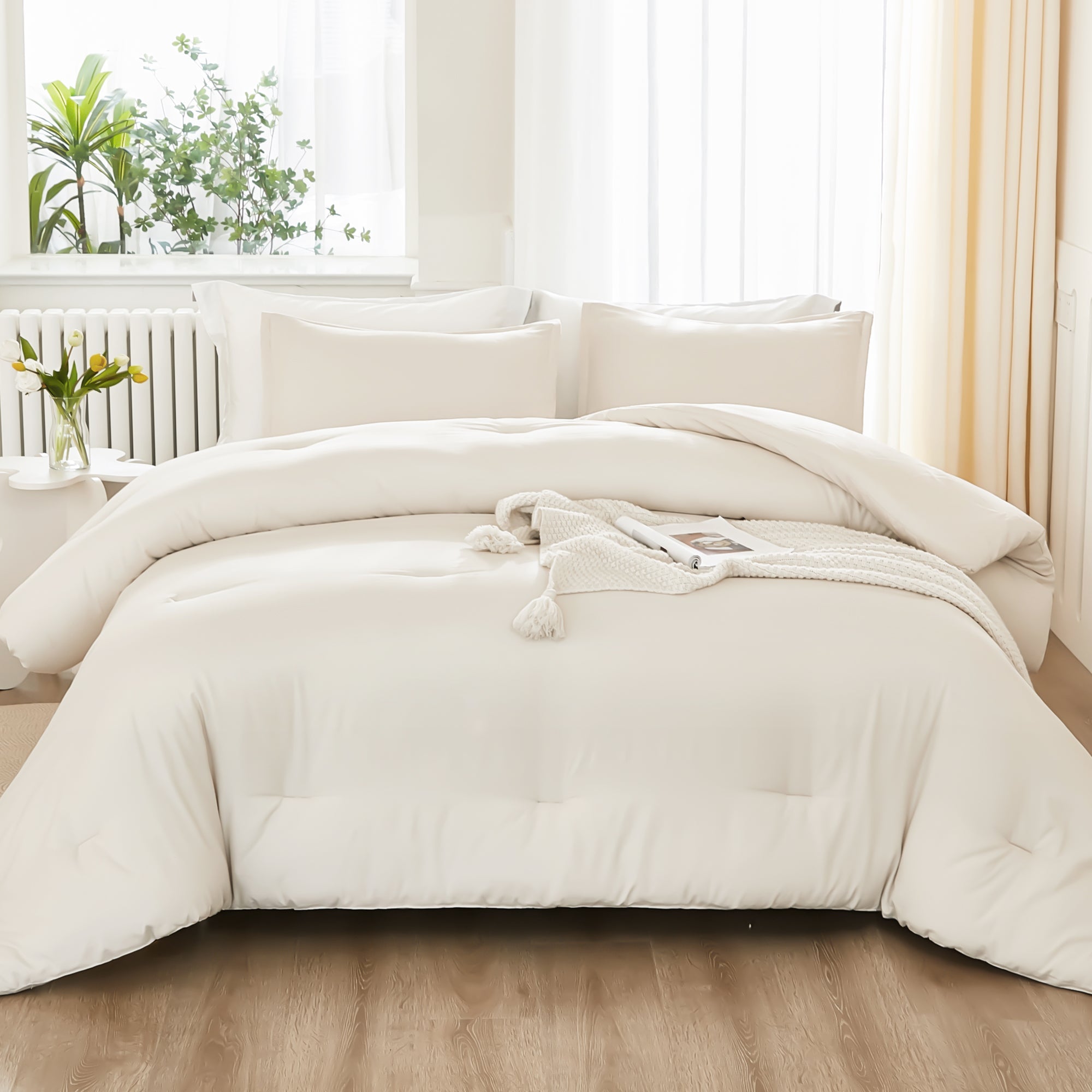 Lightweight Solid Down Alternative 3 Pieces Comforters Sets - LITANIKA