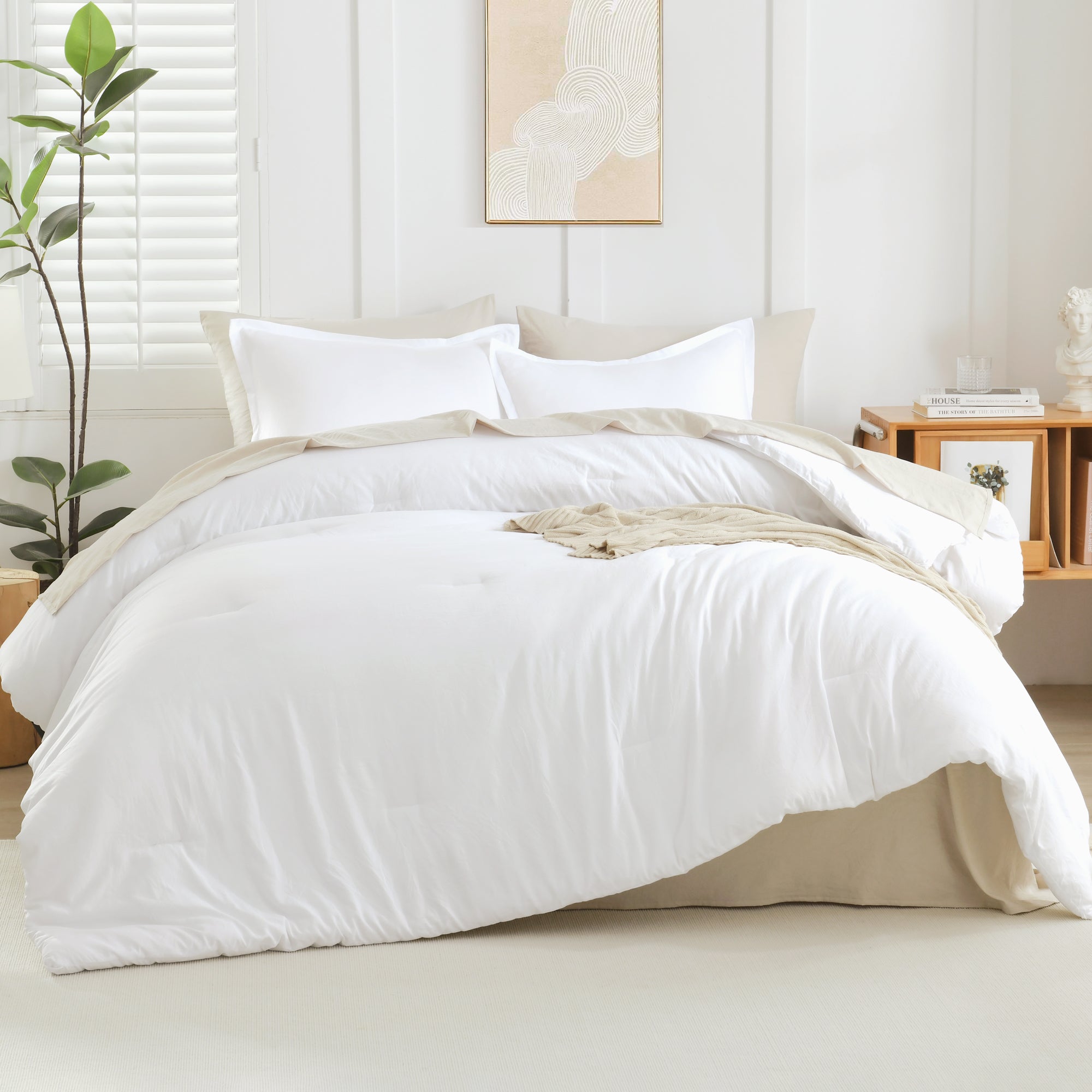Lightweight Solid Down Alternative 3 Pieces Comforters Sets - LITANIKA