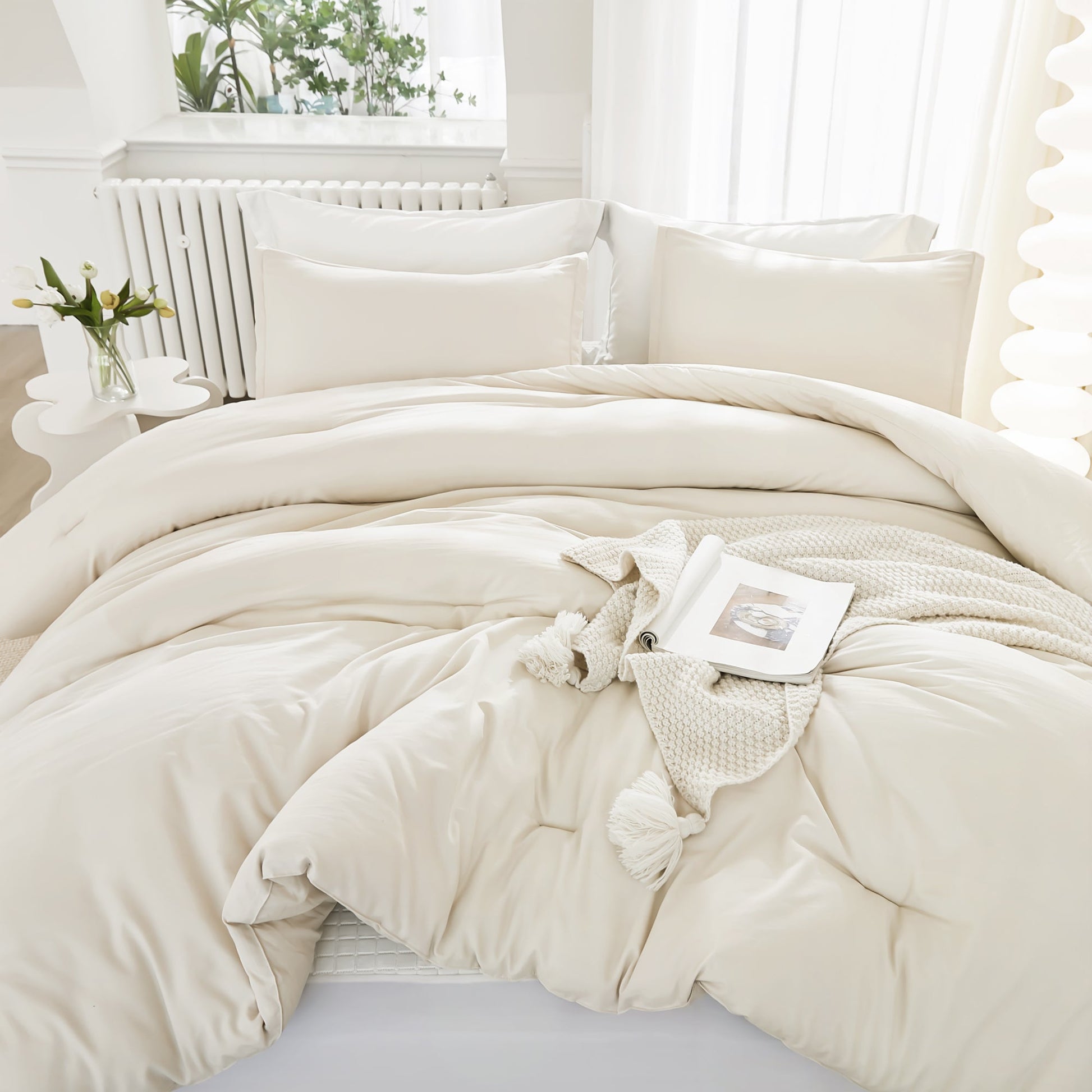 Lightweight Solid Down Alternative 3 Pieces Comforters Sets - LITANIKA