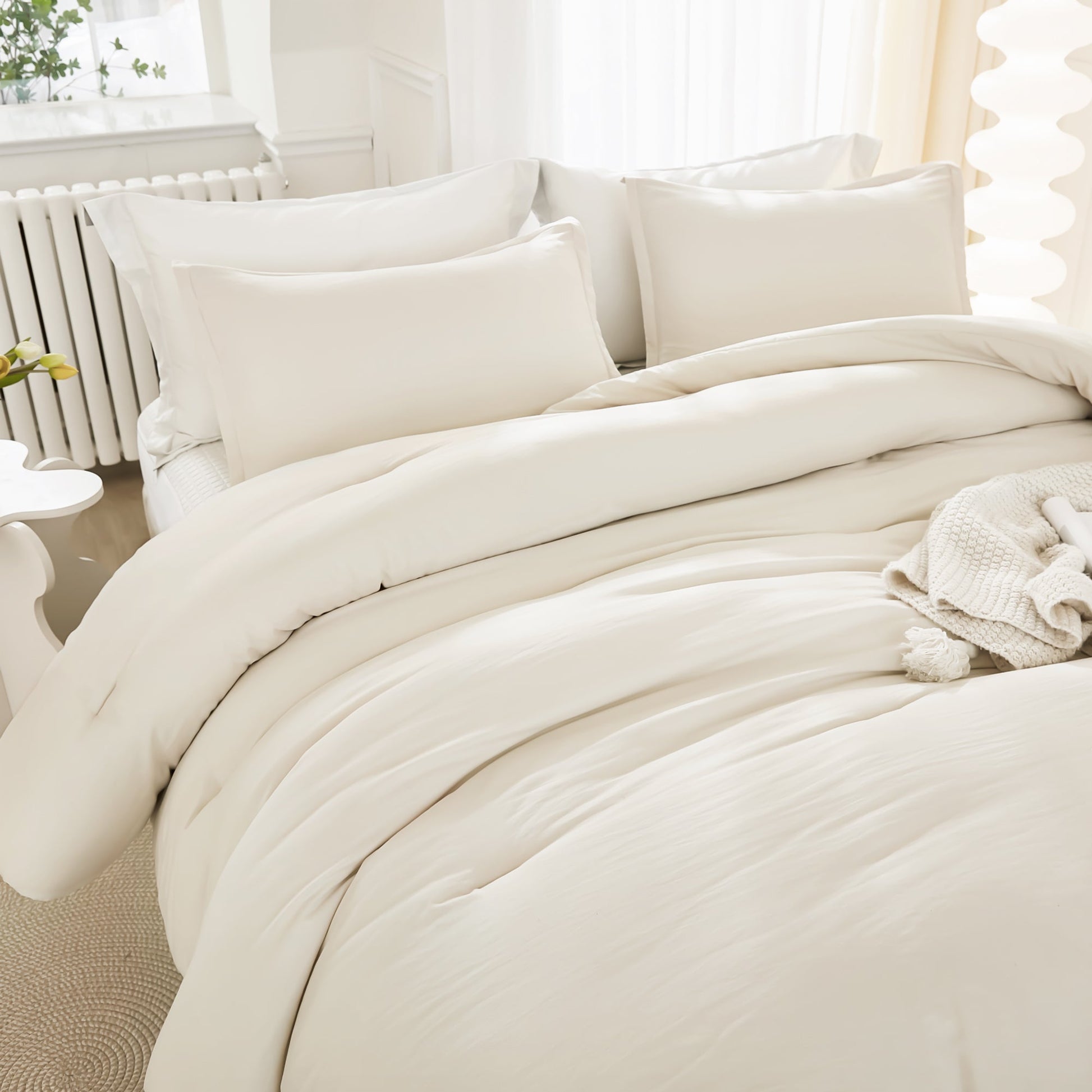 Lightweight Solid Down Alternative 3 Pieces Comforters Sets - LITANIKA