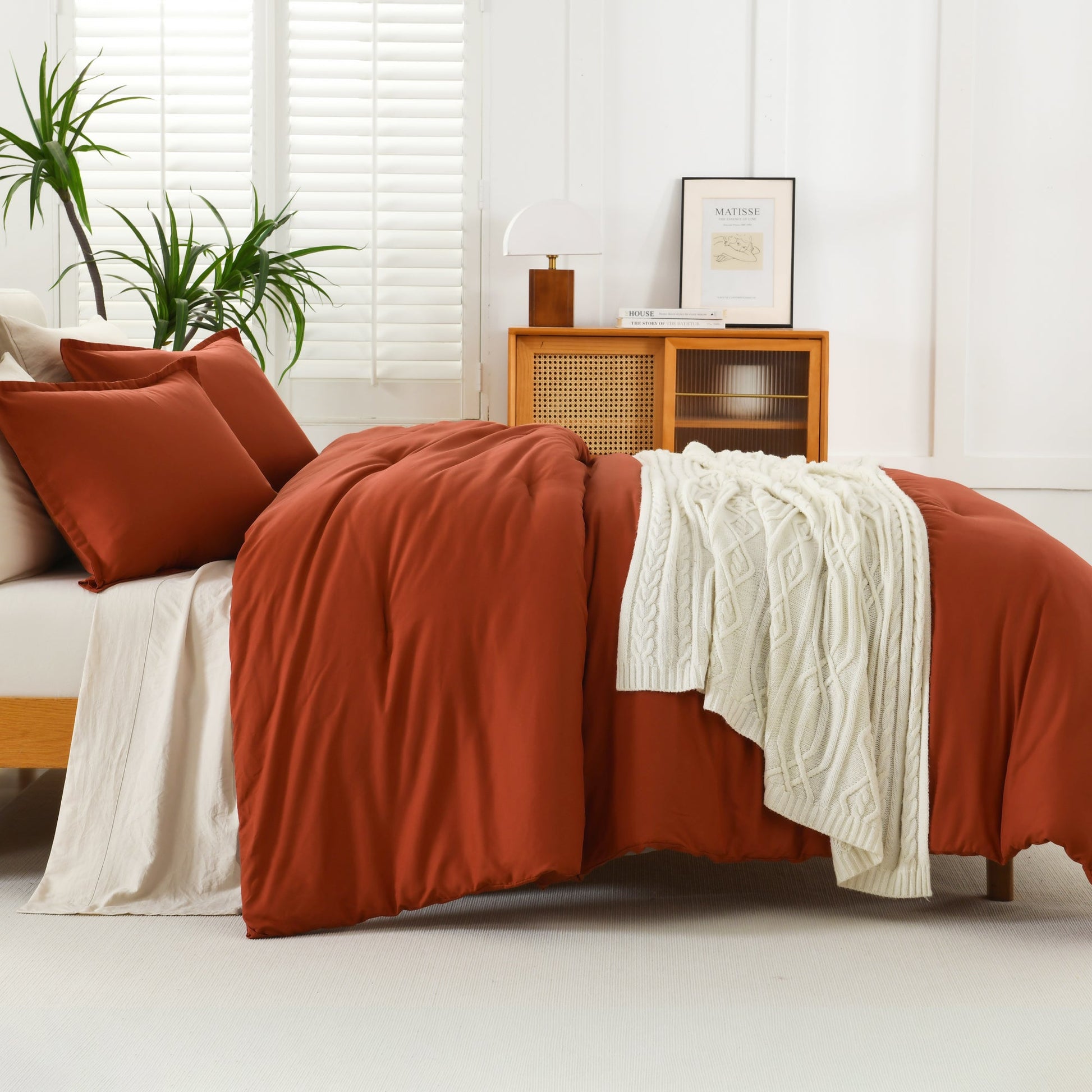 Lightweight Solid Down Alternative 3 Pieces Comforters Sets - LITANIKA