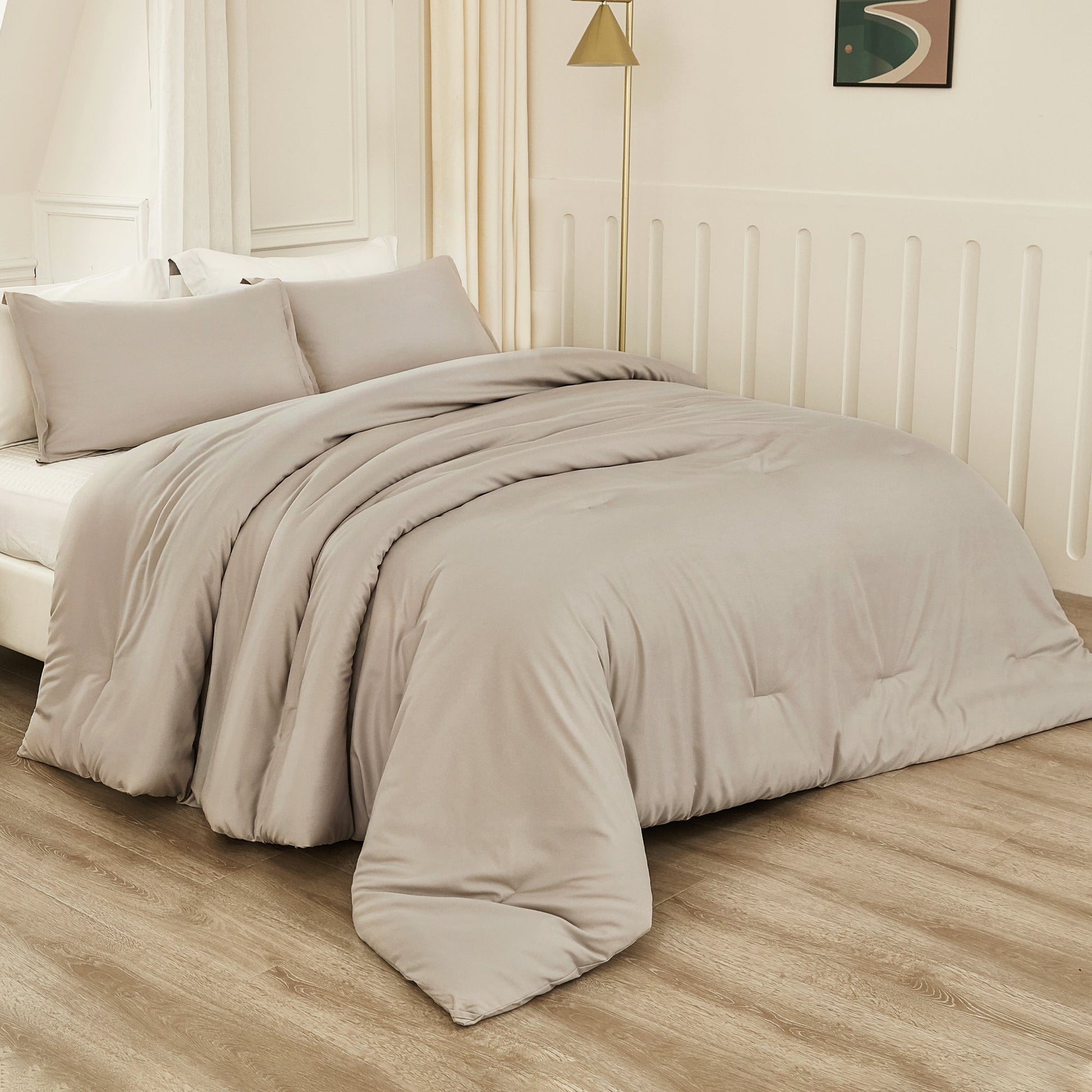 Lightweight Solid Down Alternative 3 Pieces Comforters Sets - LITANIKA