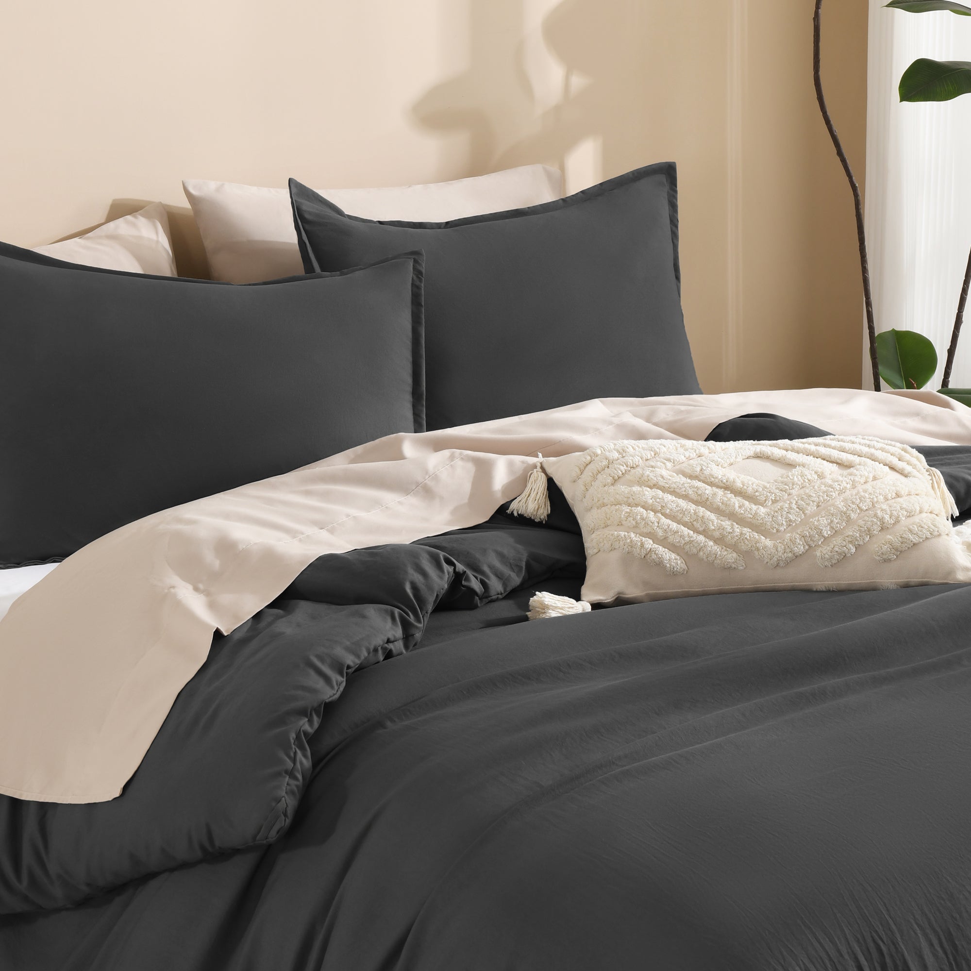 Lightweight Solid Down Alternative 3 Pieces Comforters Sets - LITANIKA