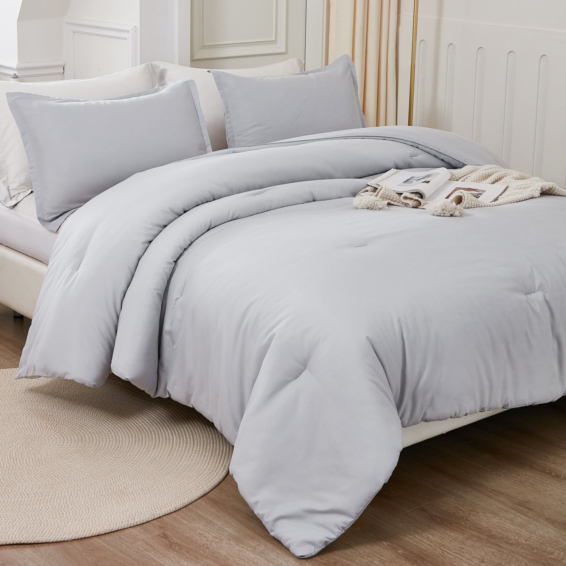 Lightweight Solid Down Alternative 3 Pieces Comforters Sets - LITANIKA