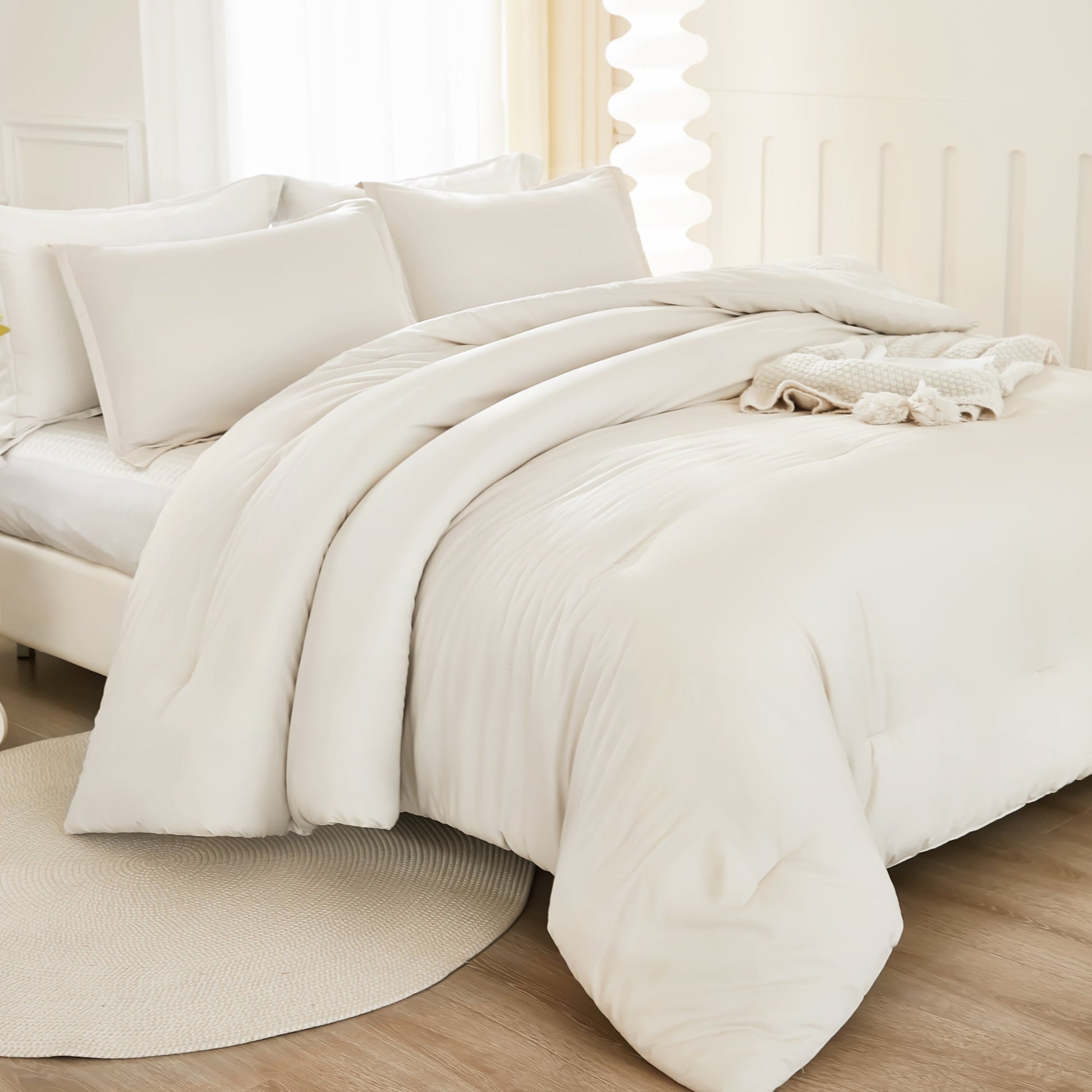 Lightweight Solid Down Alternative 3 Pieces Comforters Sets - LITANIKA