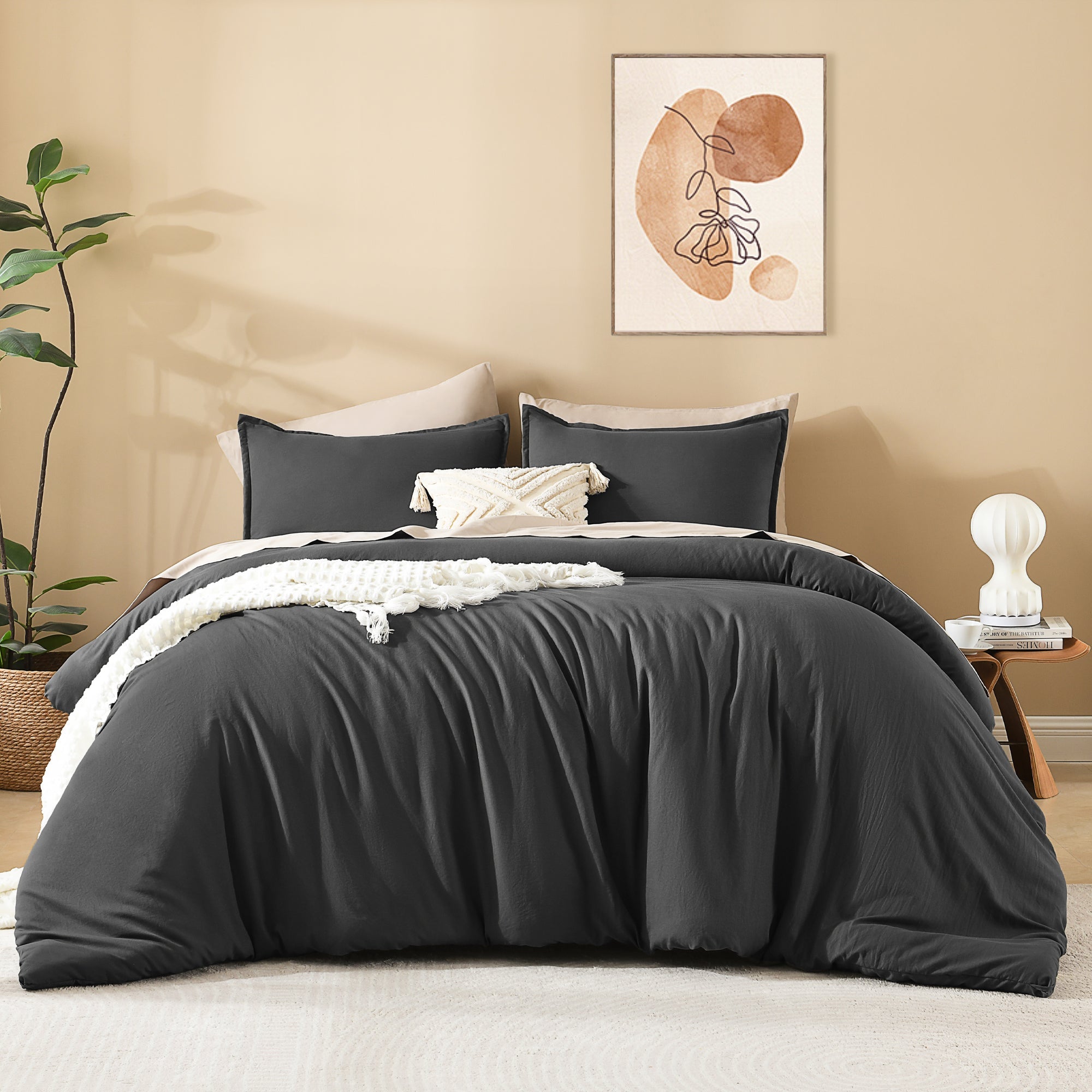 Lightweight Solid Down Alternative 3 Pieces Comforters Sets - LITANIKA