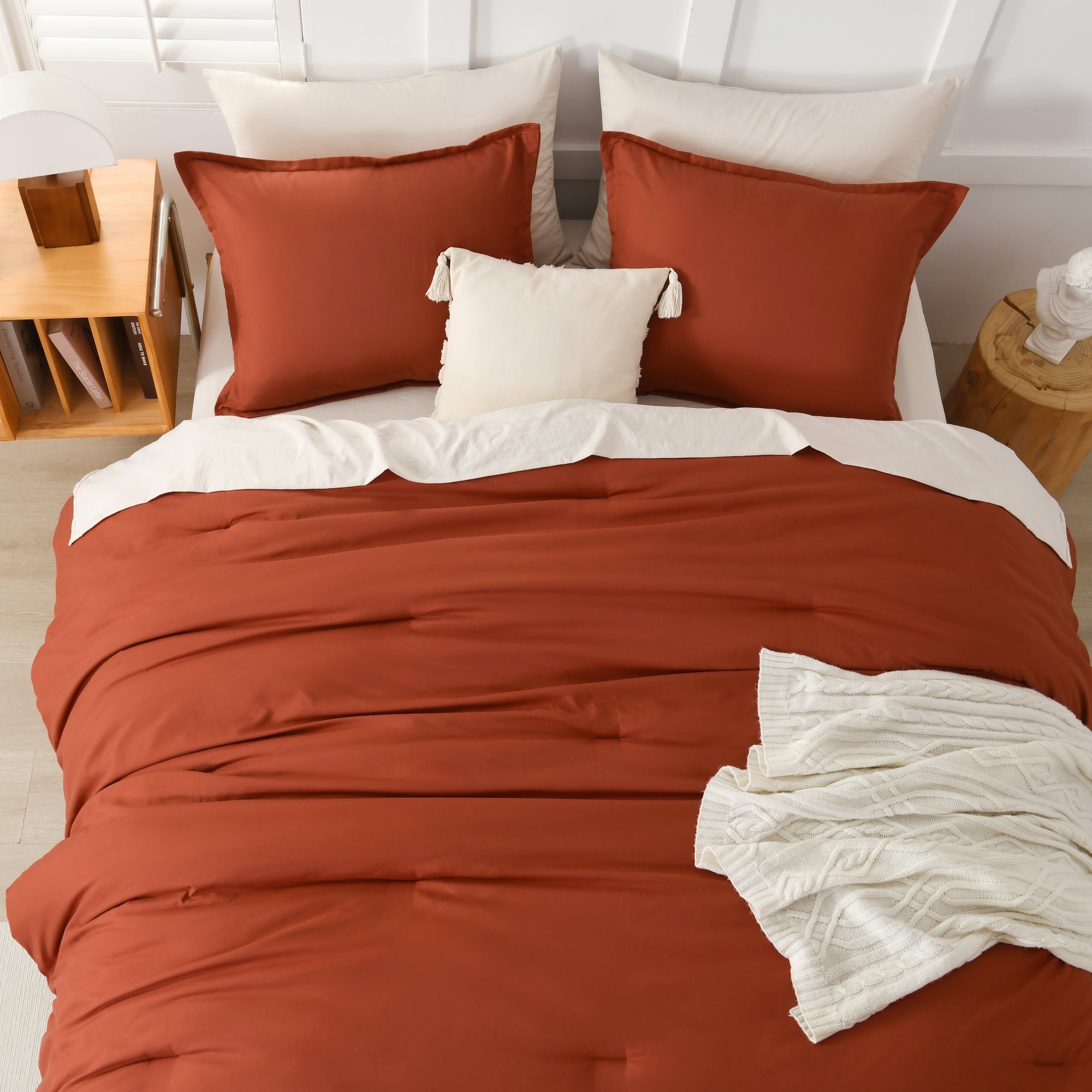 Lightweight Solid Down Alternative 3 Pieces Comforters Sets - LITANIKA