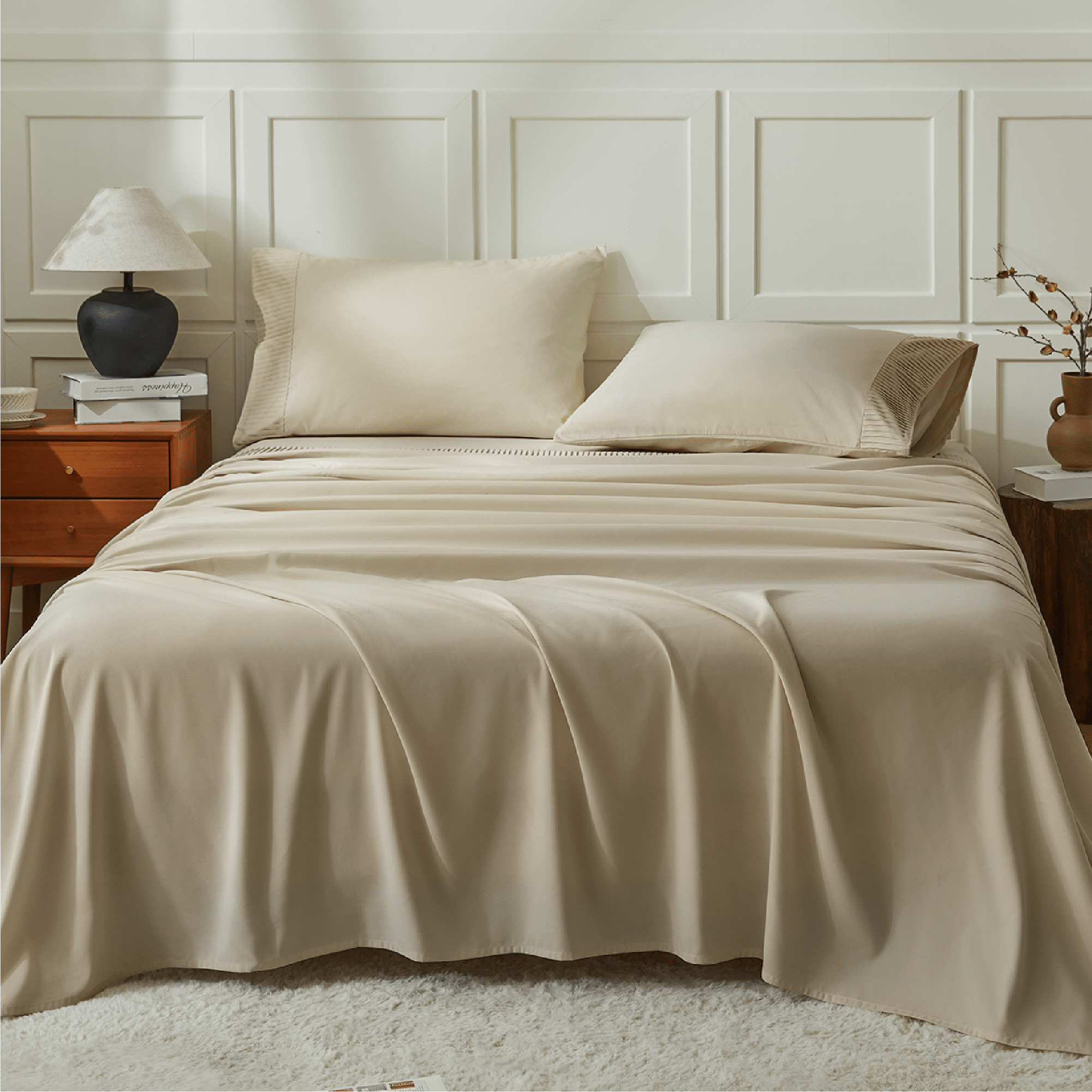 Luxury Breathable & Cooling Super Soft 4 Pieces Sheets Set - LITANIKA