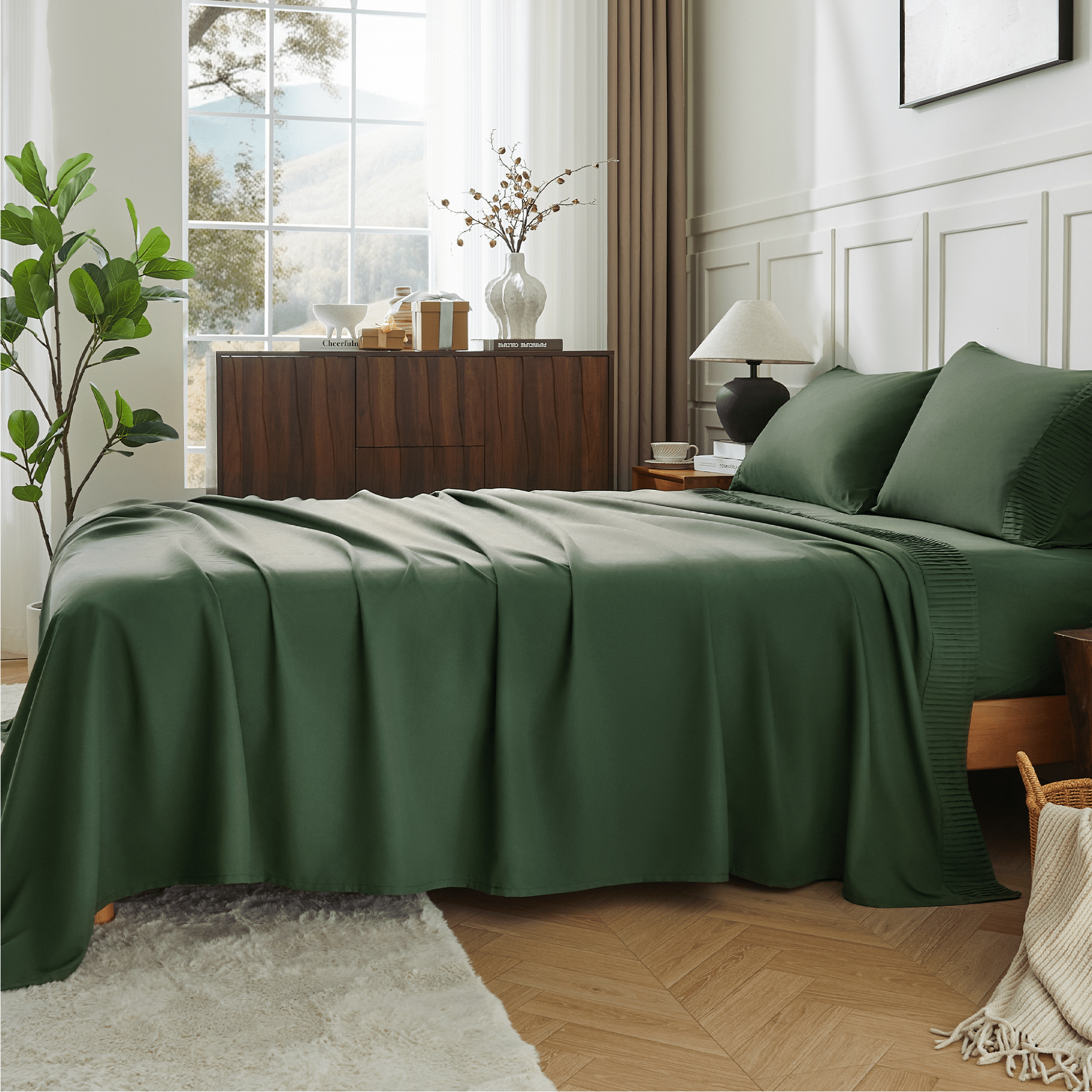 Luxury Breathable & Cooling Super Soft 4 Pieces Sheets Set - LITANIKA