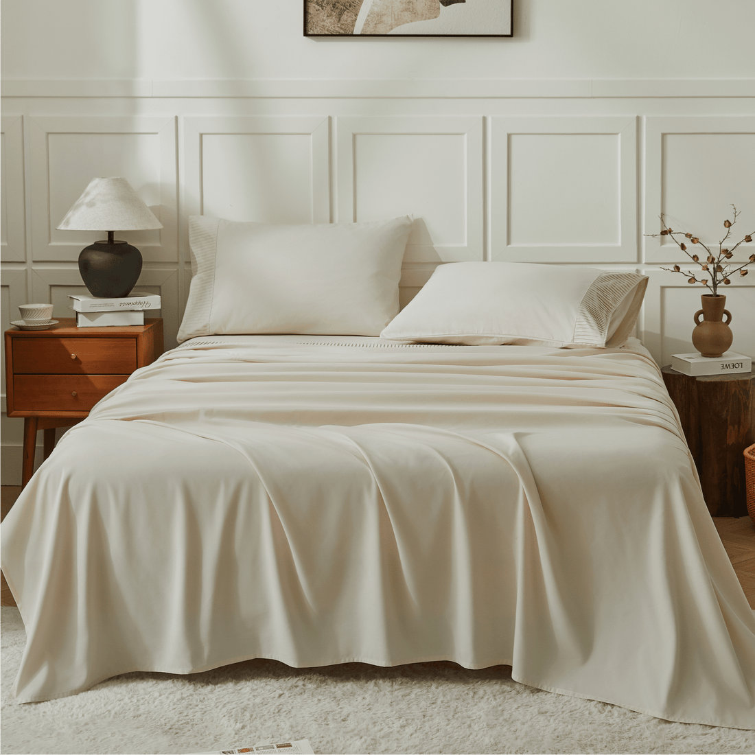 Luxury Breathable & Cooling Super Soft 4 Pieces Sheets Set - LITANIKA