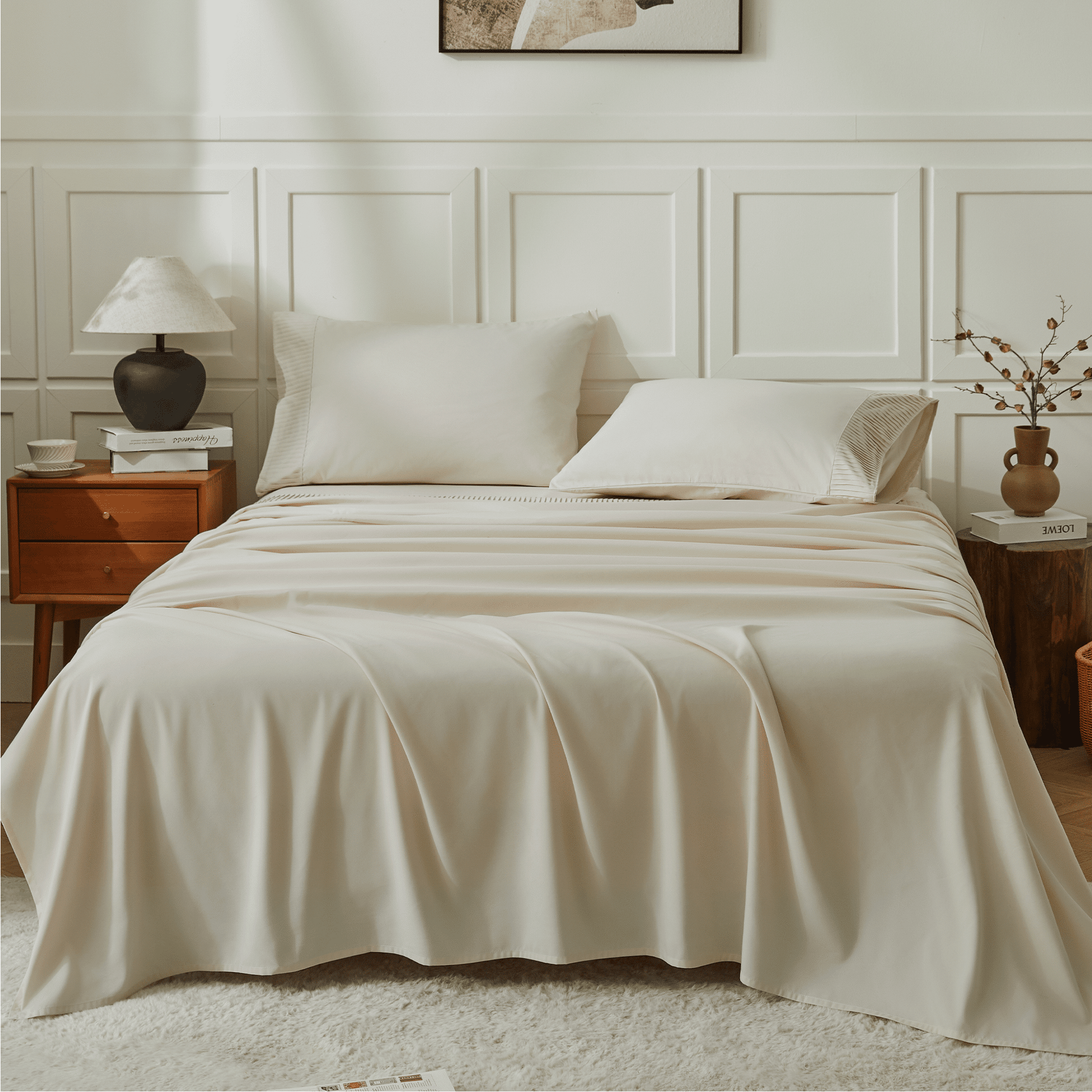 Luxury Breathable & Cooling Super Soft 4 Pieces Sheets Set - LITANIKA