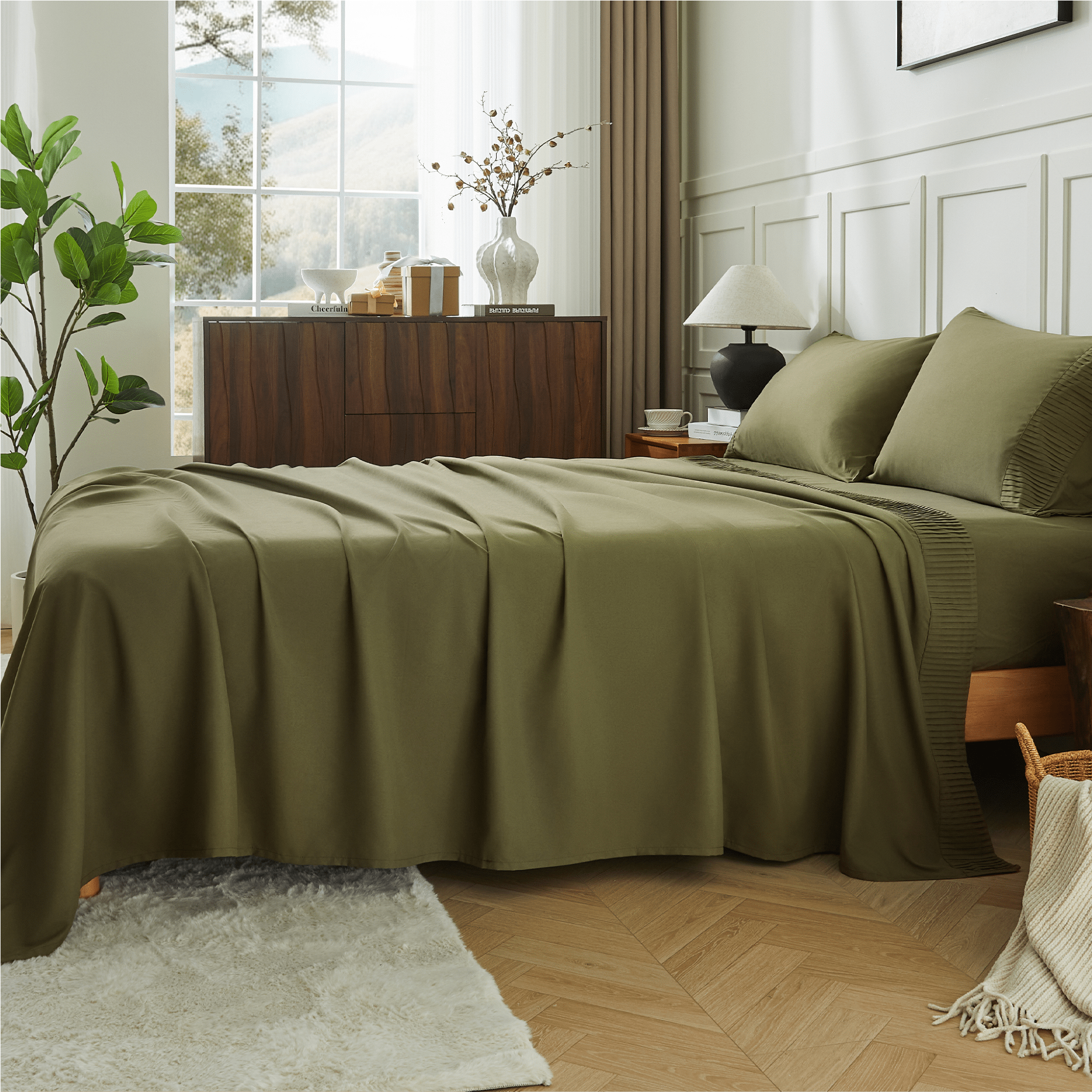 Luxury Breathable & Cooling Super Soft 4 Pieces Sheets Set - LITANIKA