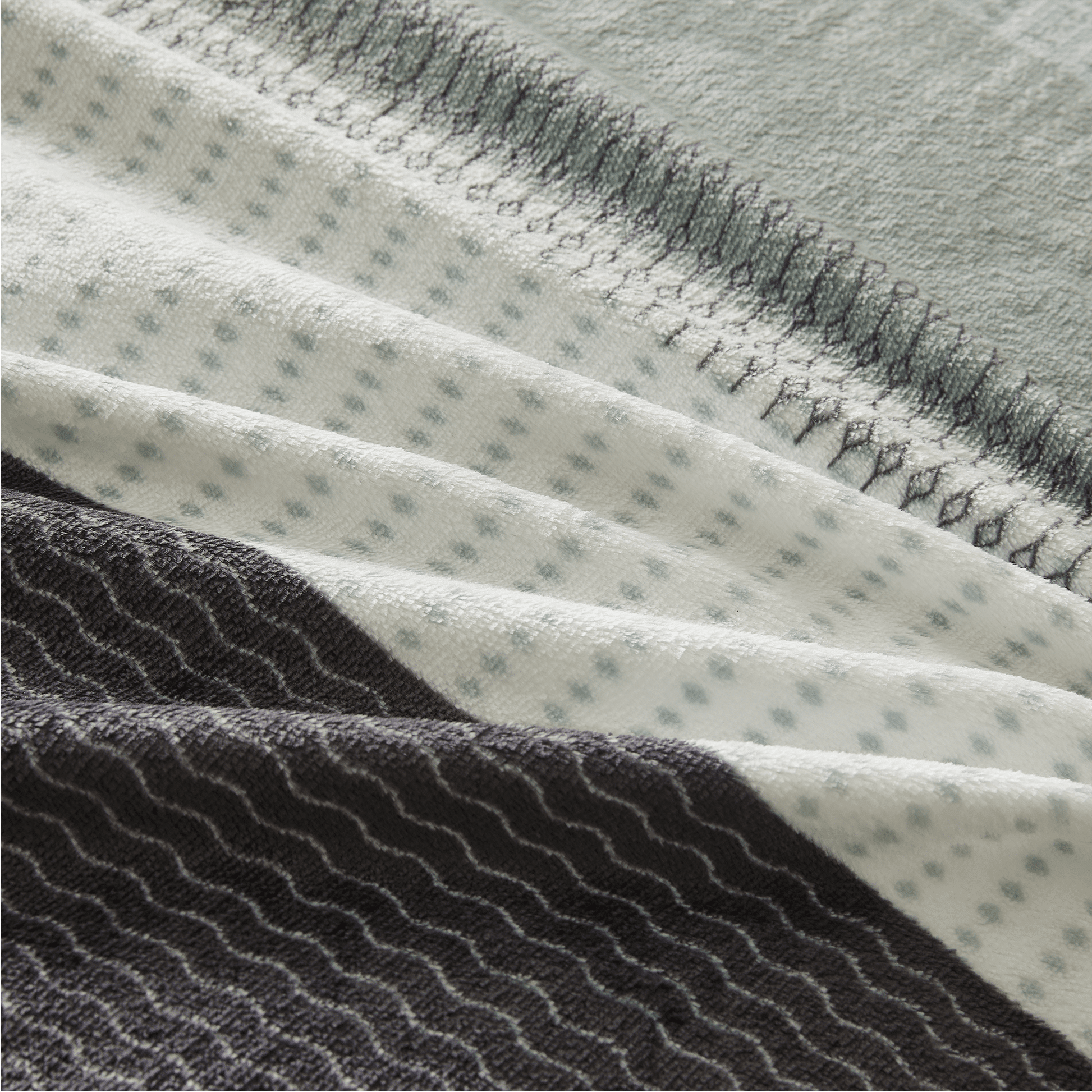 Luxury Soft Plush Fuzzy Stripe Comforter Sets - LITANIKA