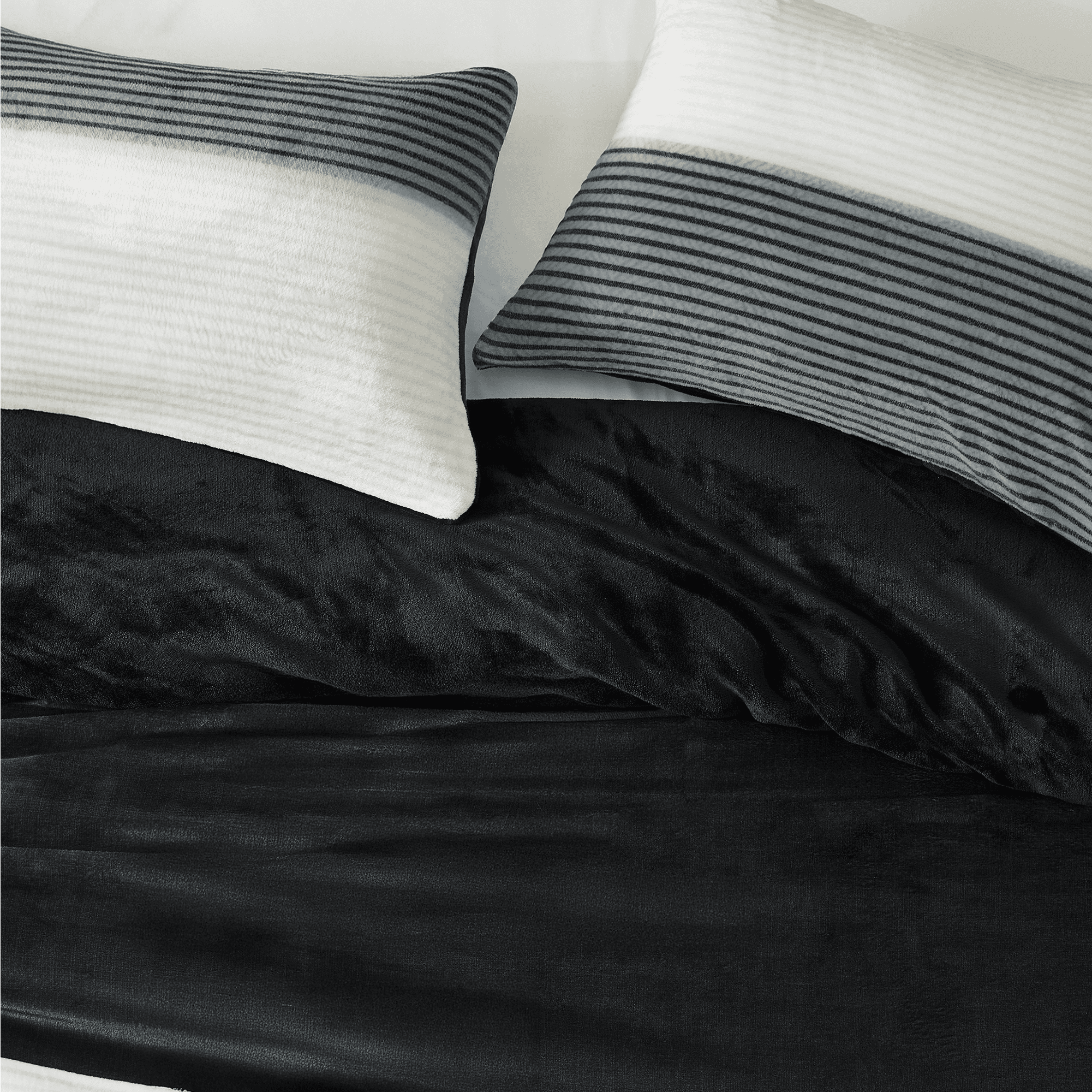 Luxury Soft Plush Fuzzy Stripe Comforter Sets - LITANIKA