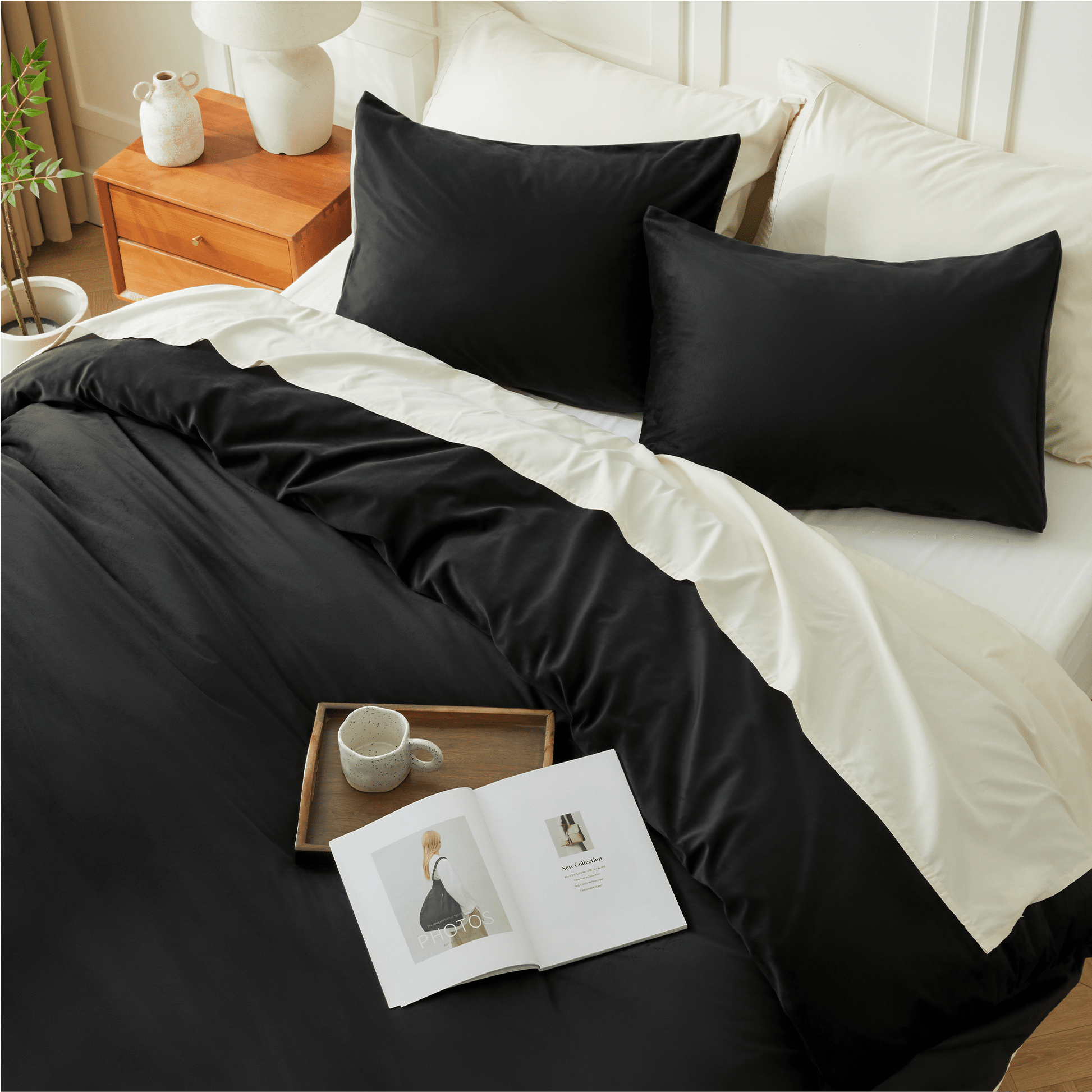 Luxury Textured Modern Flannel Duvet Cover - LITANIKA