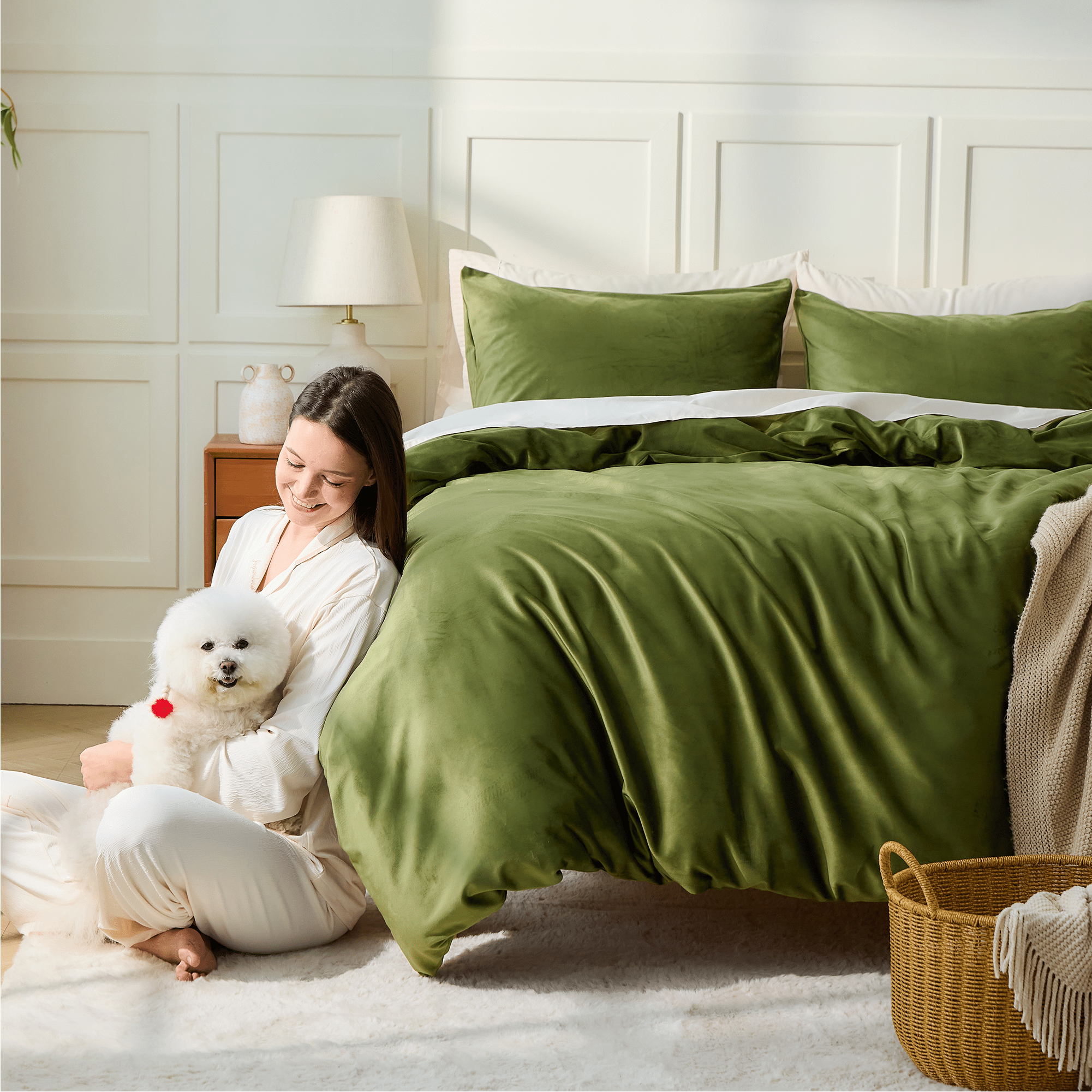 Luxury Textured Modern Flannel Duvet Cover - LITANIKA