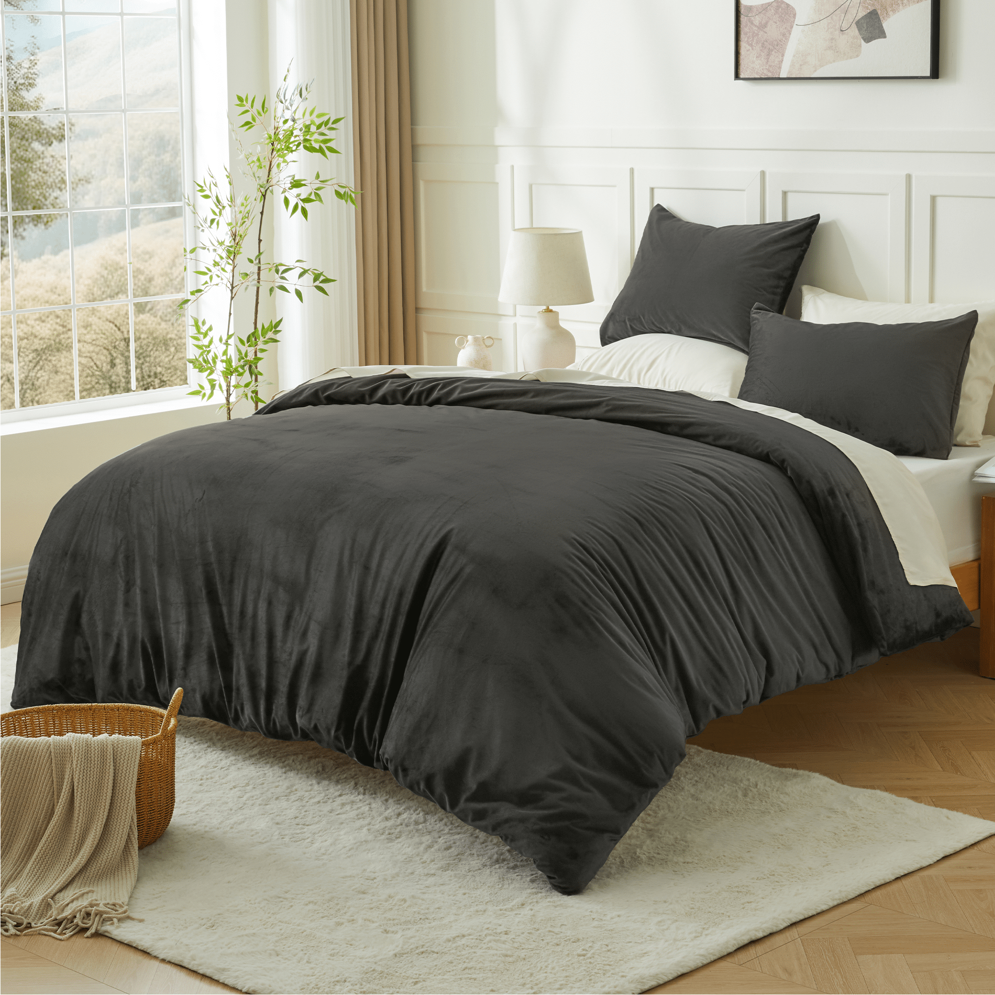 Luxury Textured Modern Flannel Duvet Cover - LITANIKA