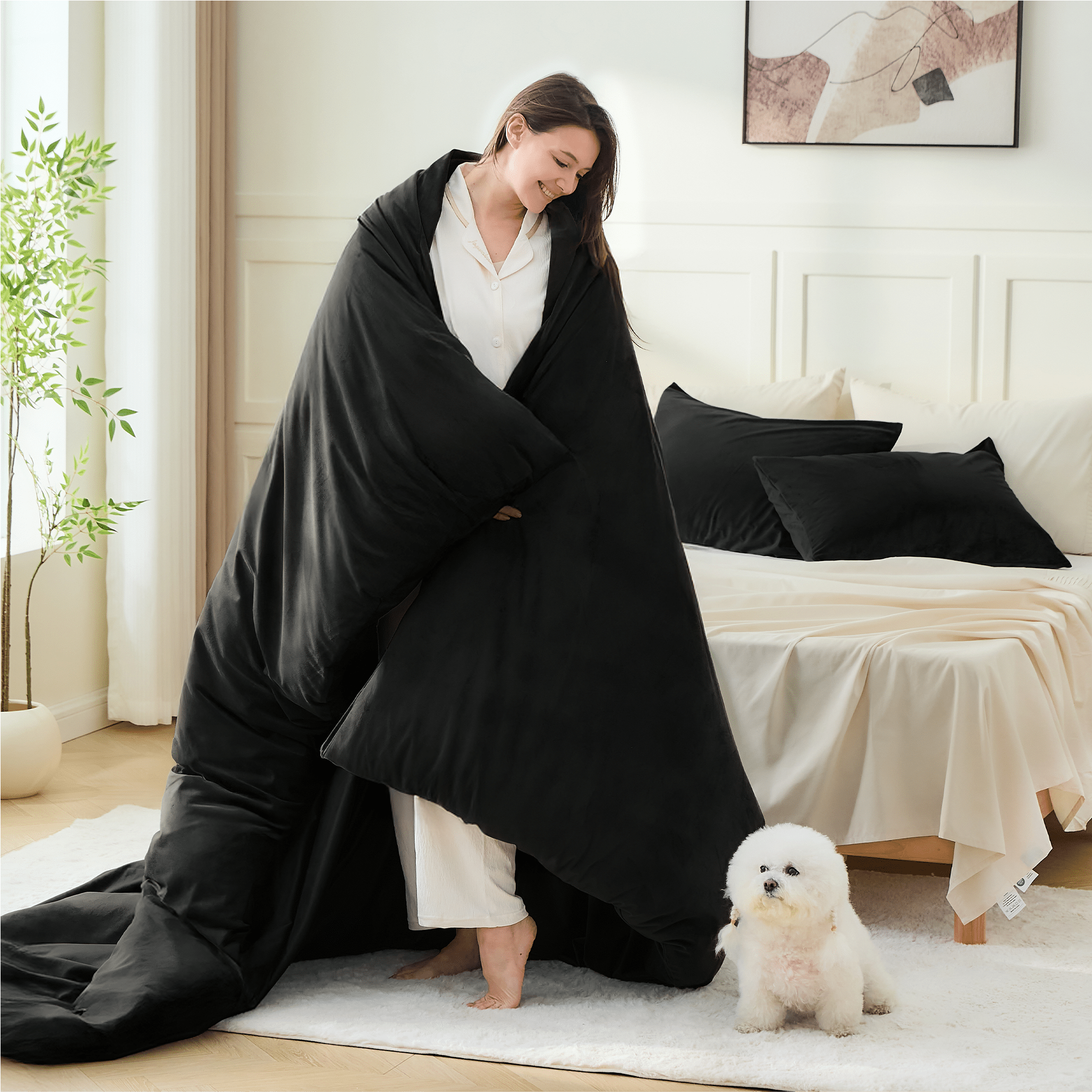 Luxury Textured Modern Flannel Duvet Cover - LITANIKA