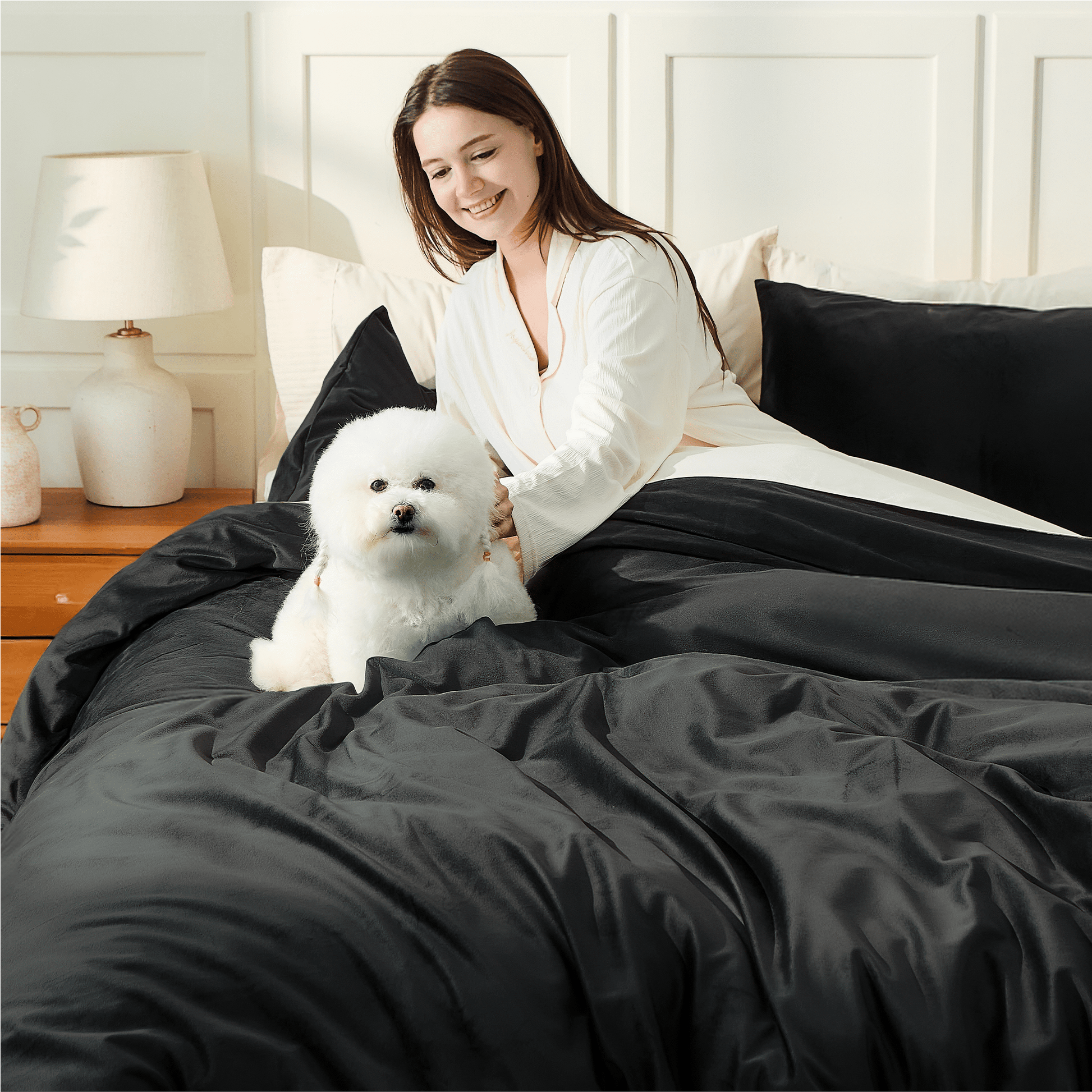 Luxury Textured Modern Flannel Duvet Cover - LITANIKA