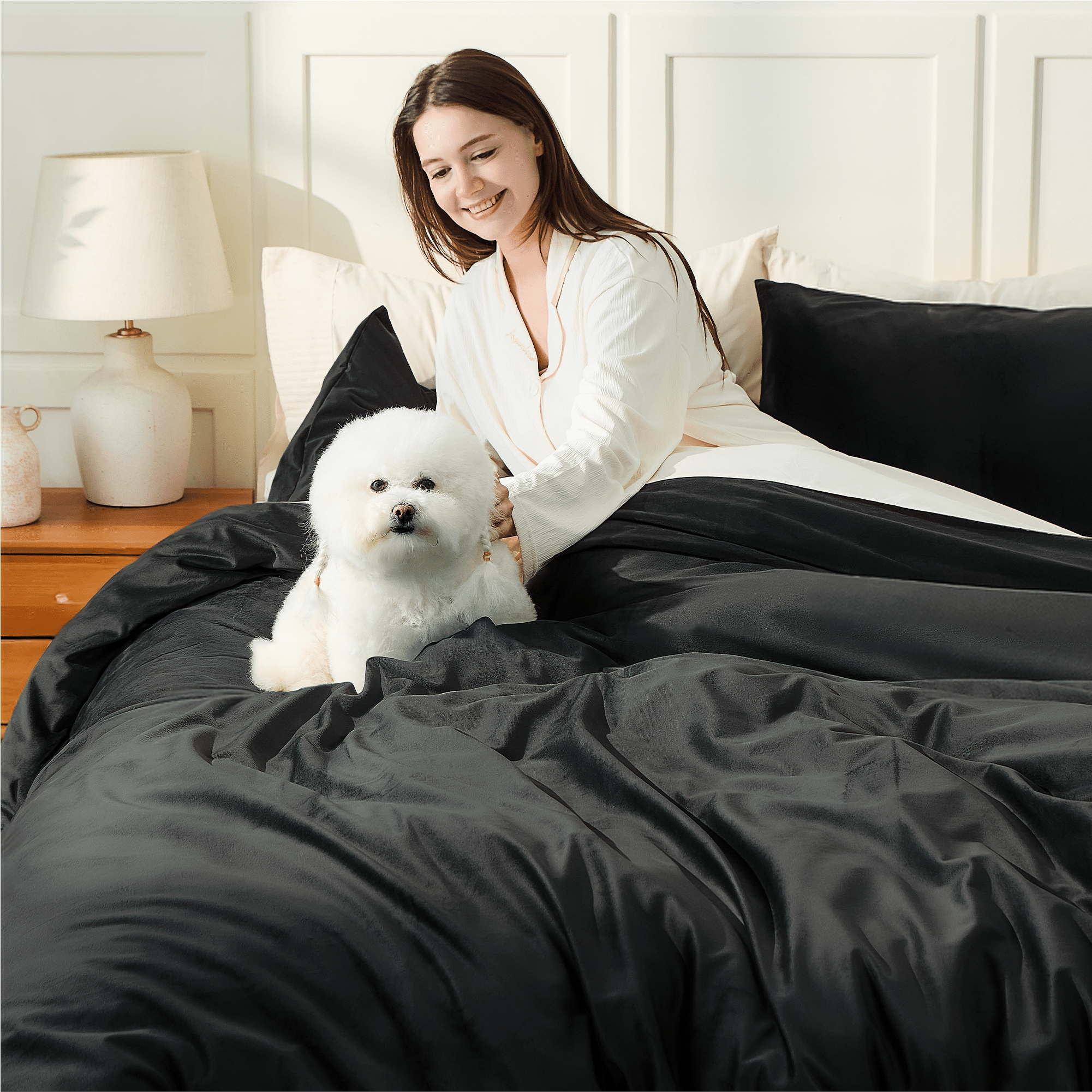 Luxury Textured Modern Flannel Duvet Cover - LITANIKA