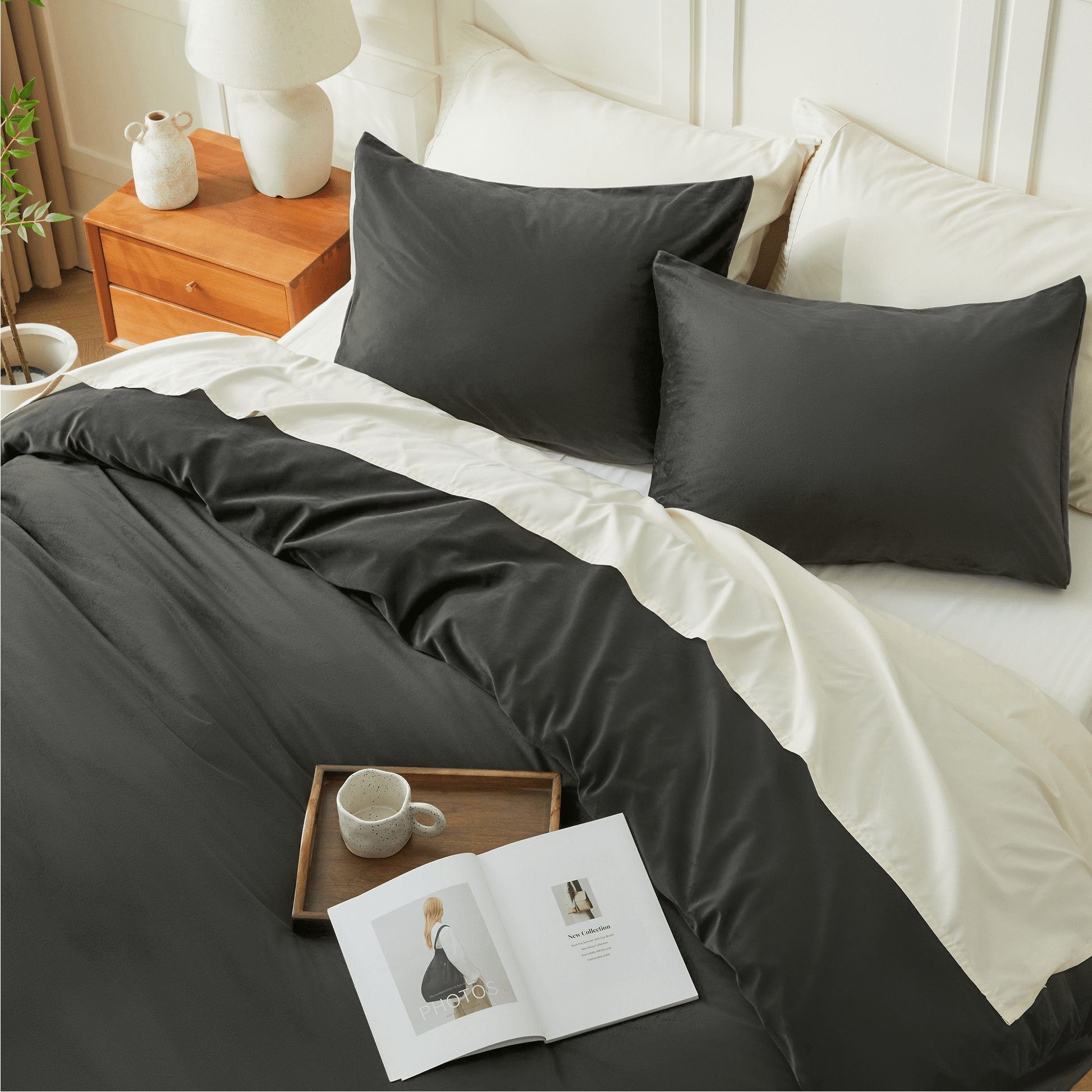 Luxury Textured Modern Flannel Duvet Cover - LITANIKA