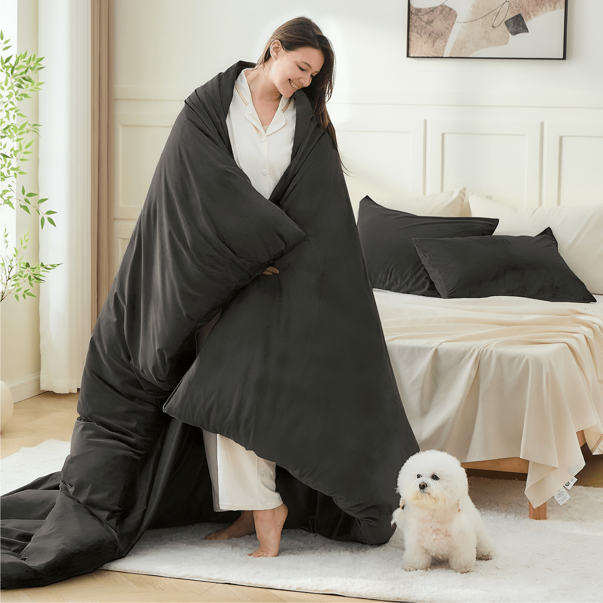 Luxury Textured Modern Flannel Duvet Cover - LITANIKA