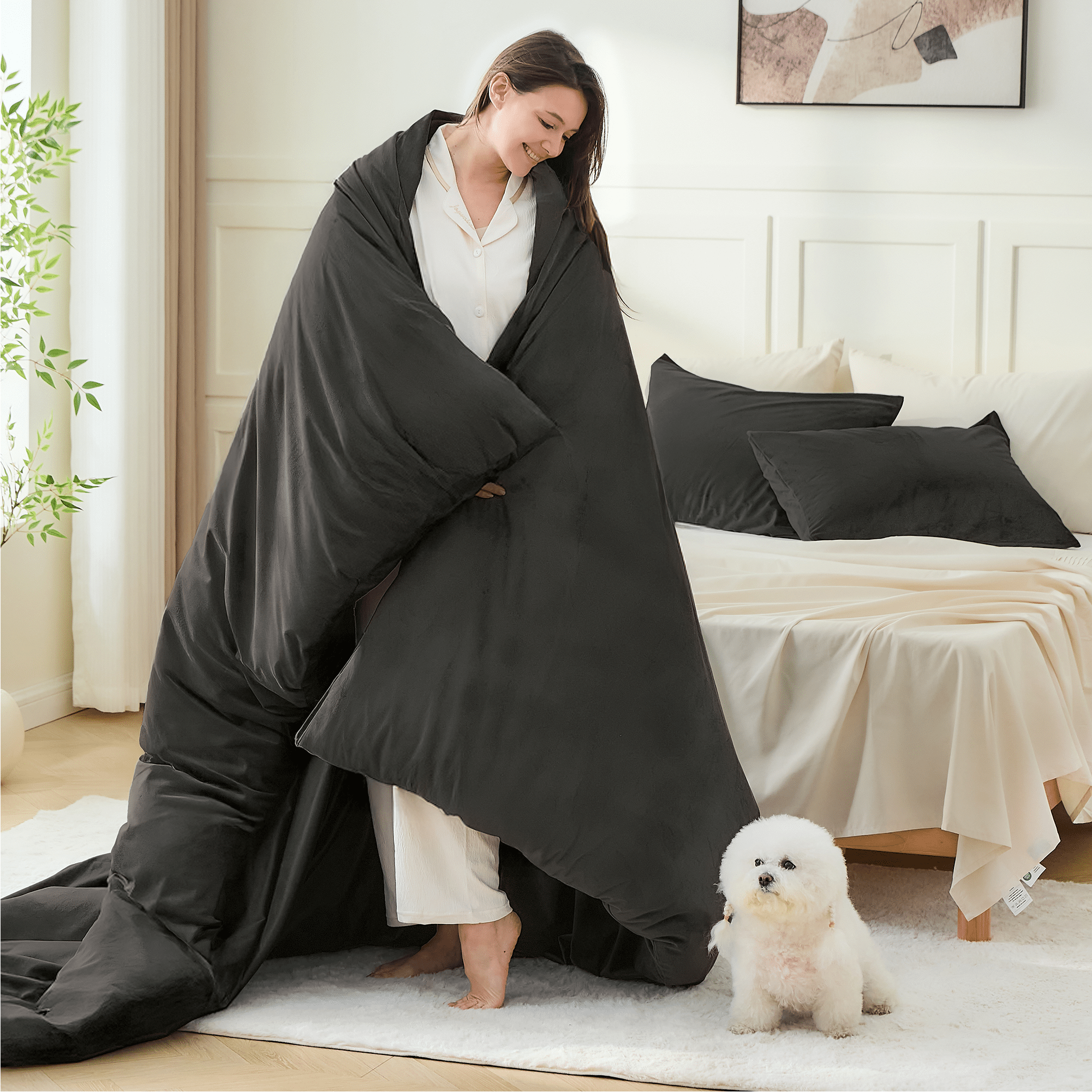 Luxury Textured Modern Flannel Duvet Cover - LITANIKA