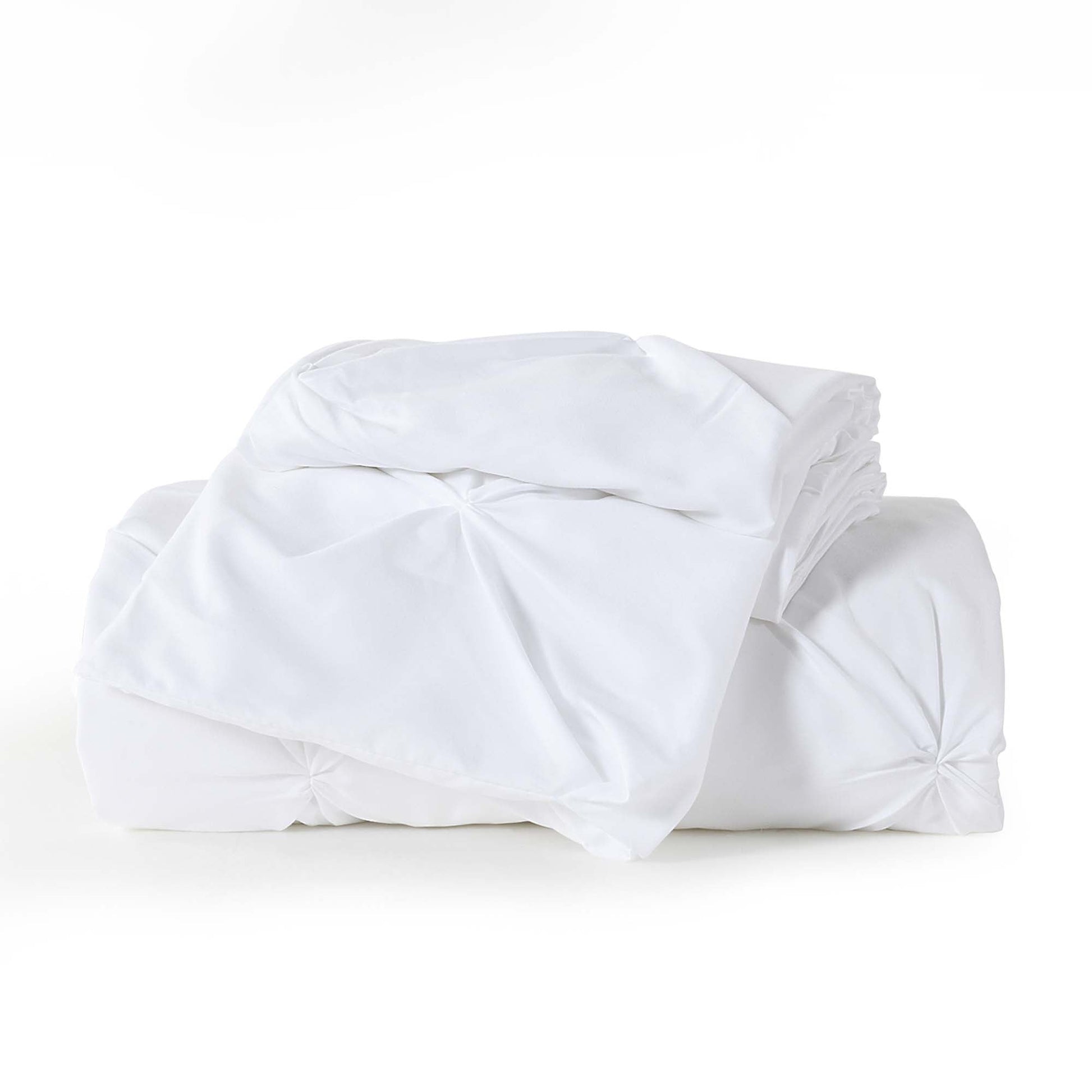 Pinch Pleat Pintuck Soft Microfiber 3 Pieces Duvet Cover Set - LITANIKA