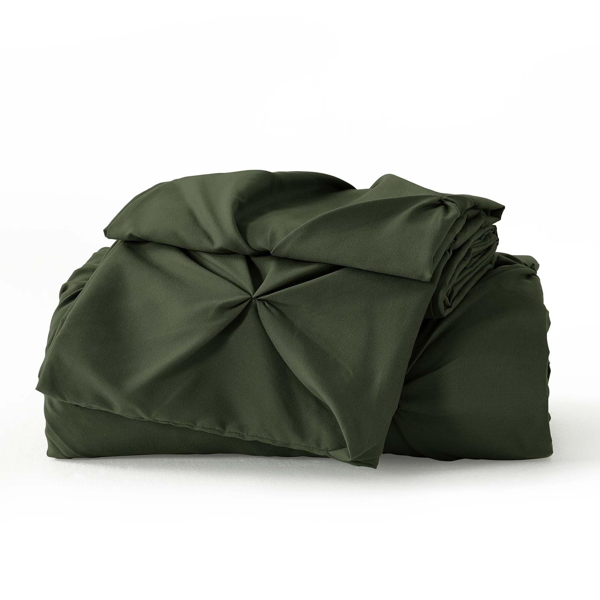 Pinch Pleat Pintuck Soft Microfiber 3 Pieces Duvet Cover Set - LITANIKA