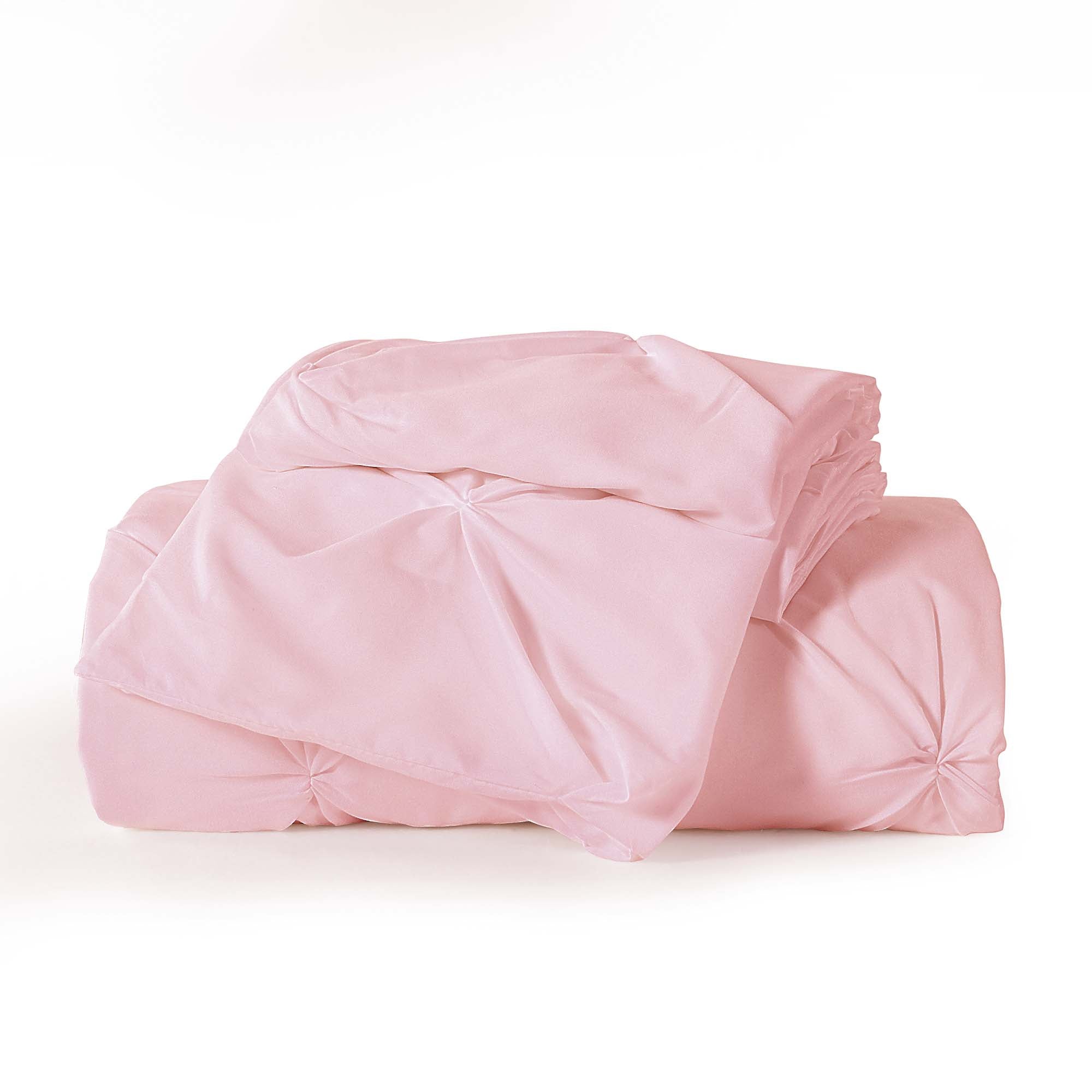 Pinch Pleat Pintuck Soft Microfiber 3 Pieces Duvet Cover Set - LITANIKA