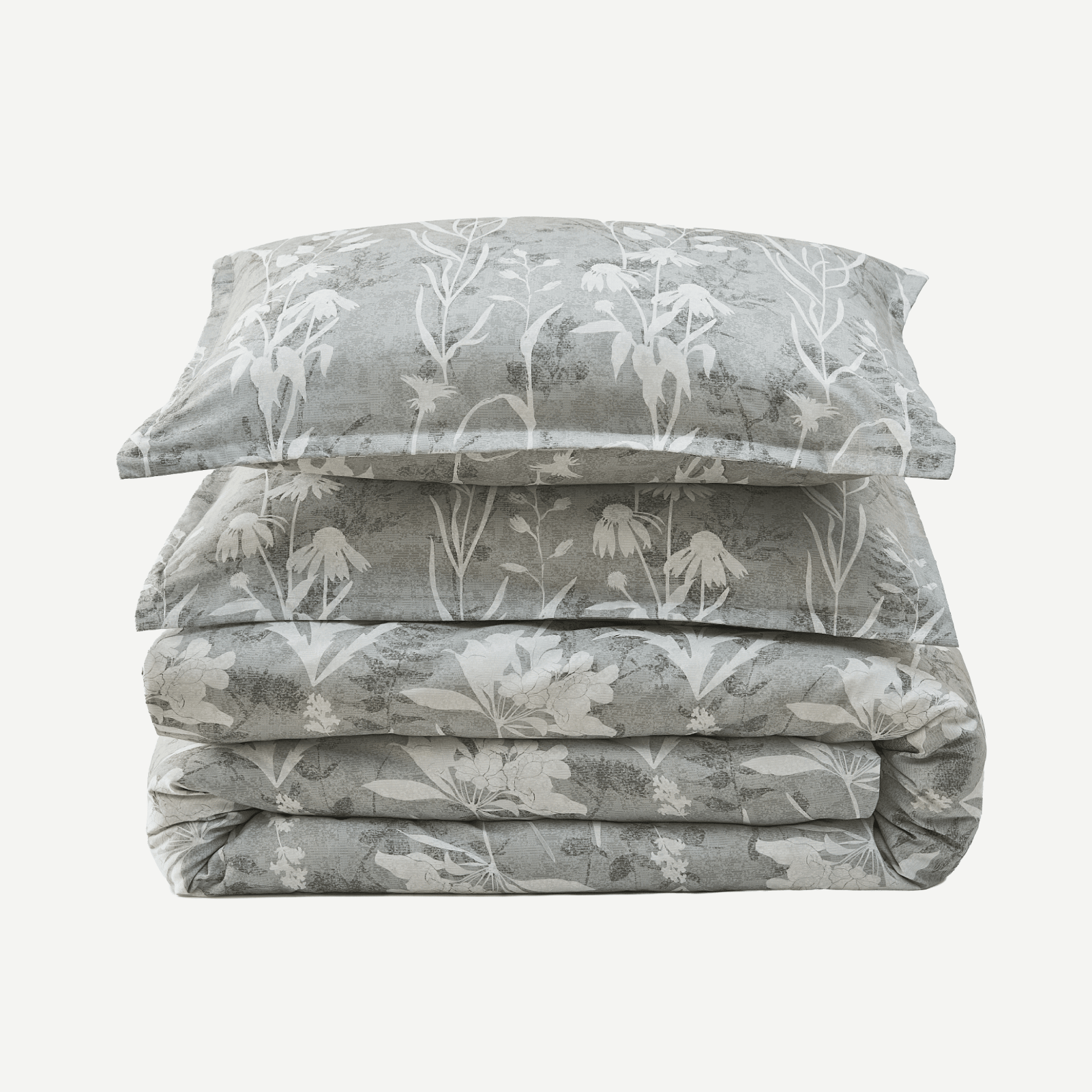 Reversible botanical flowers duvet cover set by Litanika featuring vibrant floral patterns on soft bedding fabric.