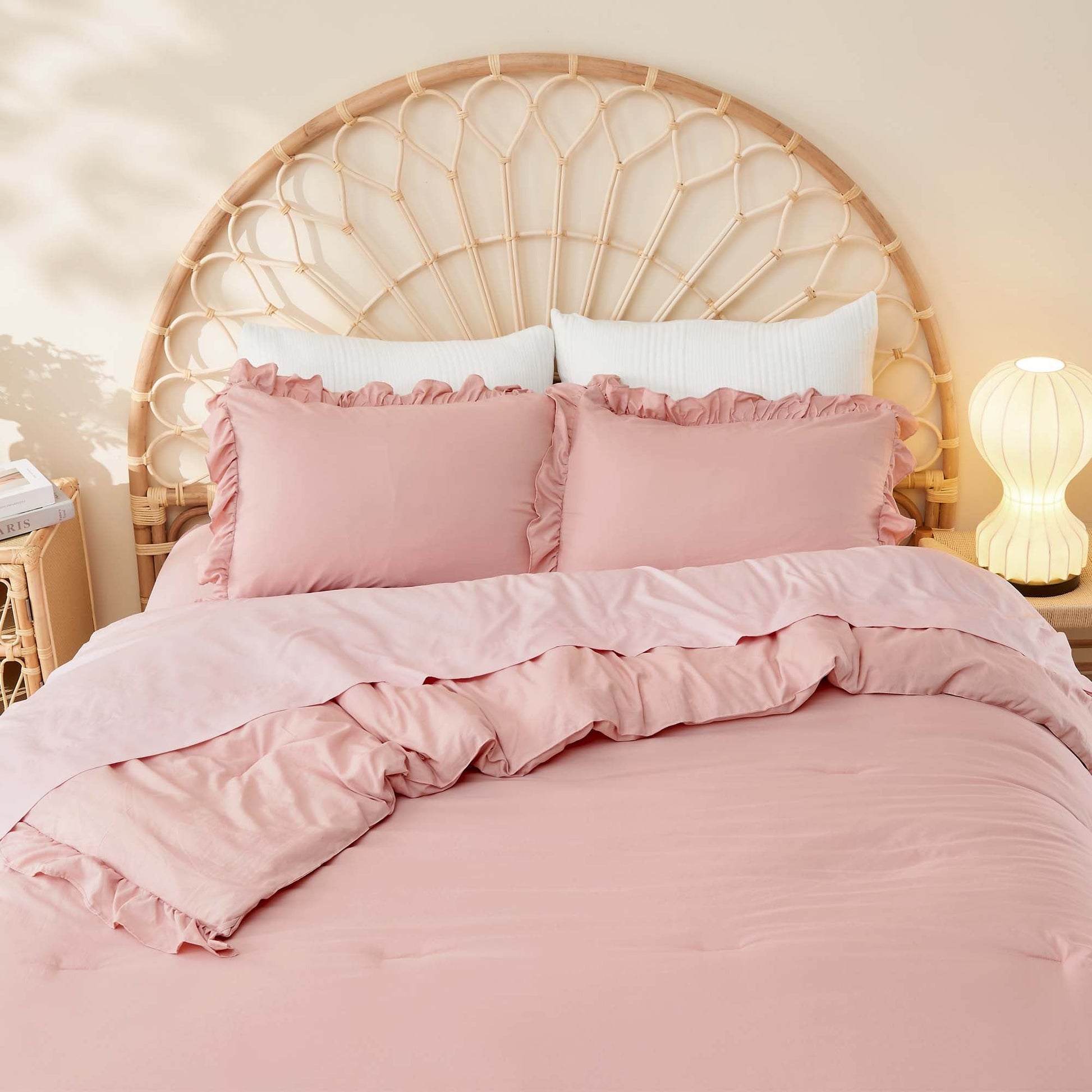 Ruffle Cute Lightweight Fluffy as Gift 3 Pieces Comforter Set - LITANIKA