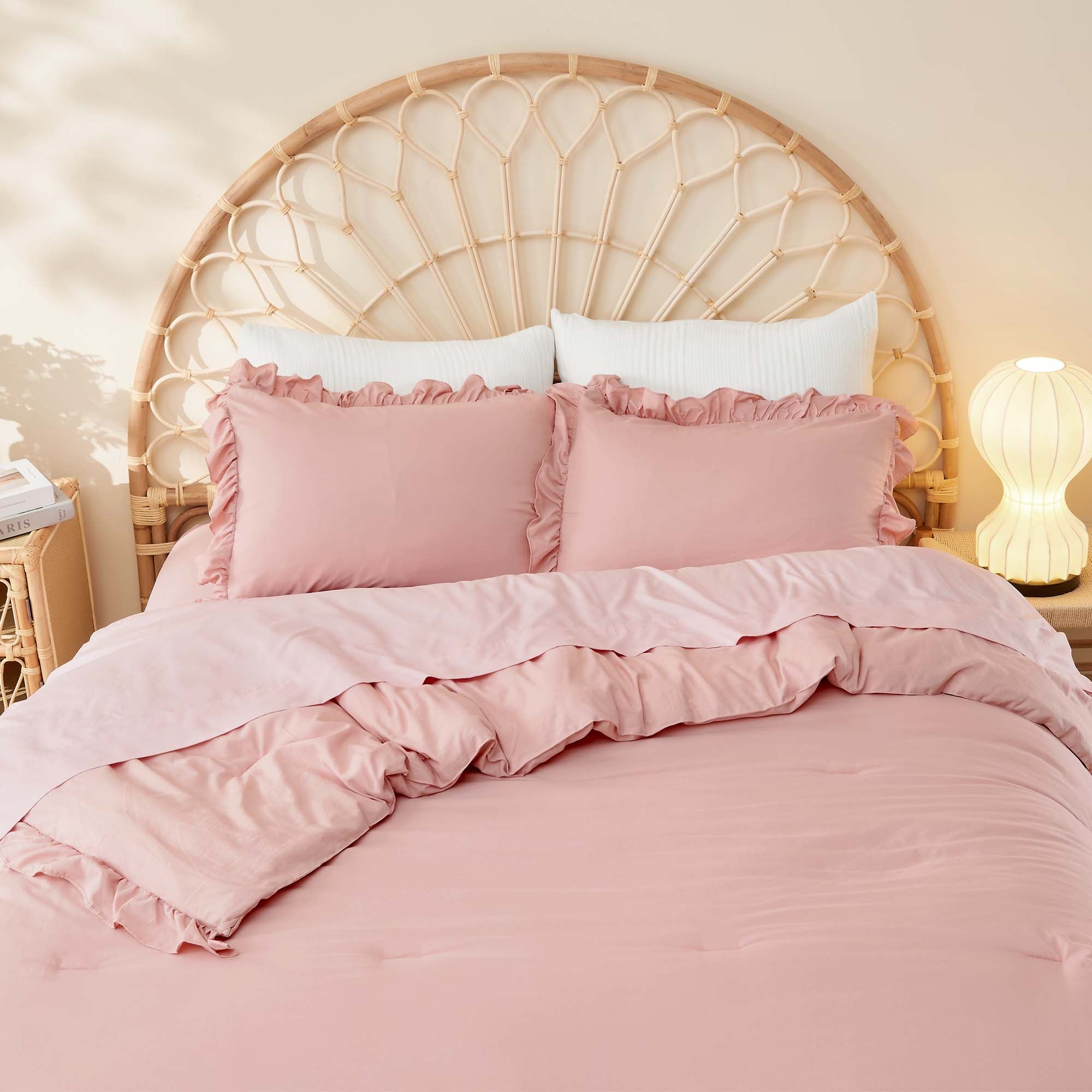 Ruffle Cute Lightweight Fluffy as Gift 3 Pieces Comforter Set - LITANIKA