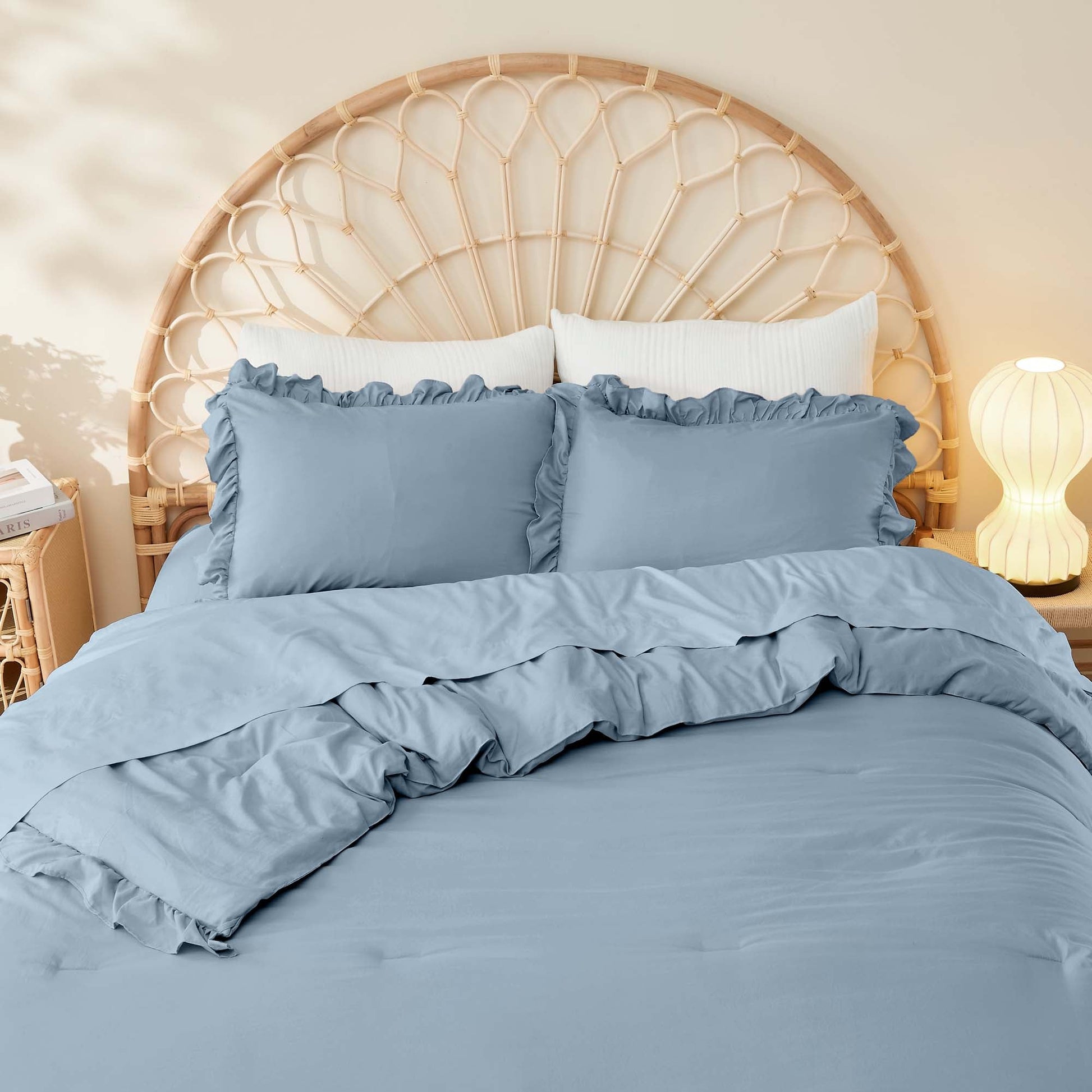 Ruffle Cute Lightweight Fluffy as Gift 3 Pieces Comforter Set - LITANIKA