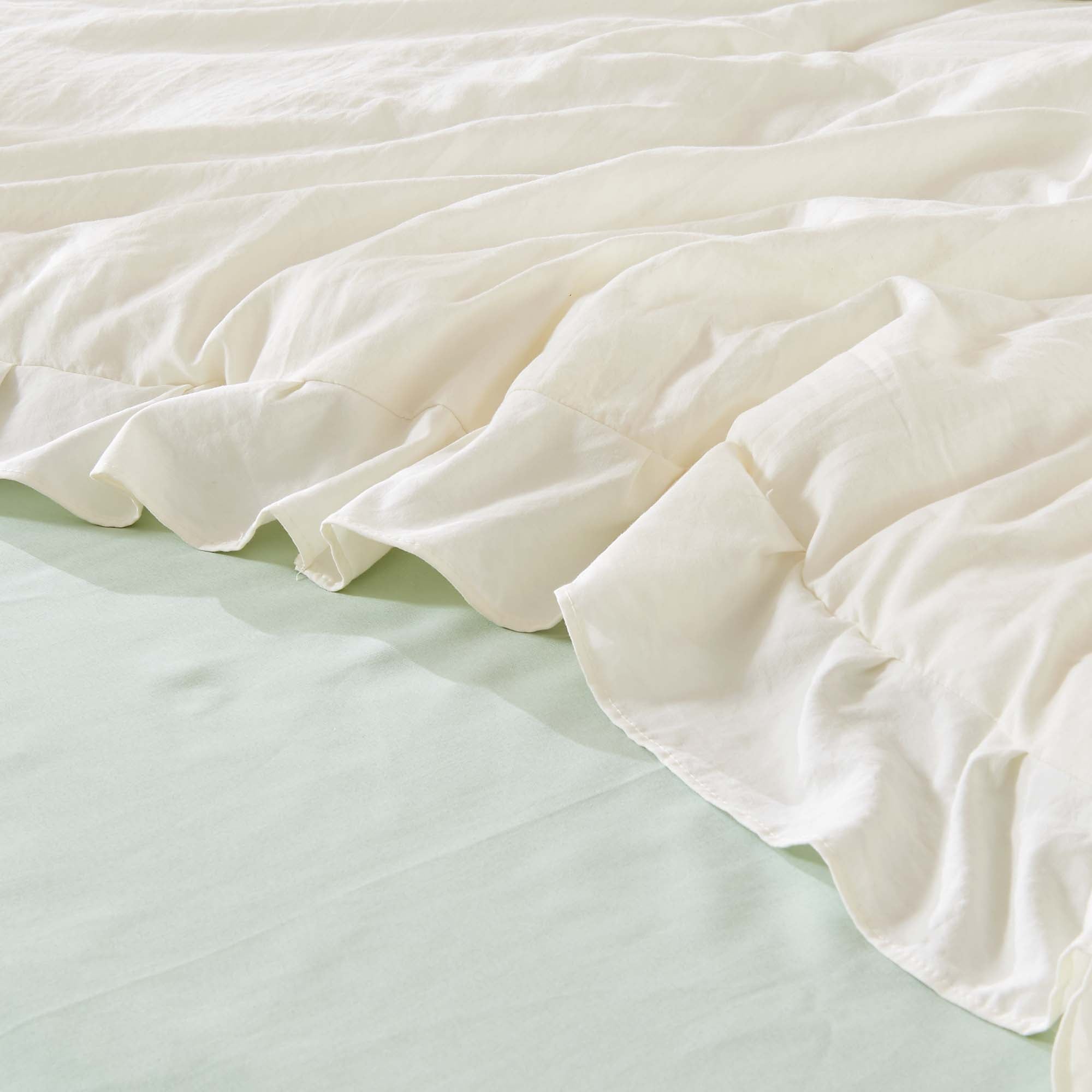 Ruffle Cute Lightweight Fluffy as Gift 3 Pieces Comforter Set - LITANIKA