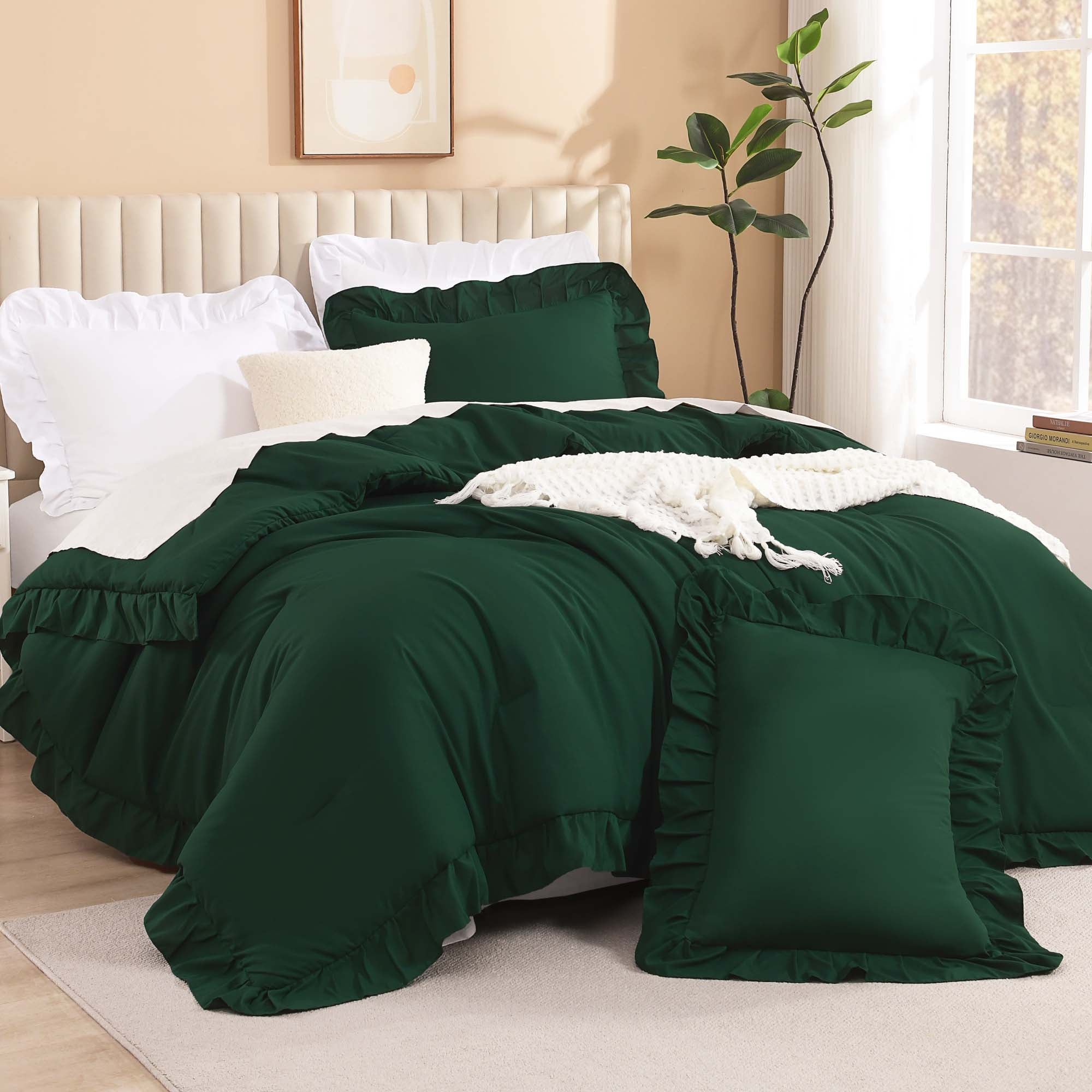 Ruffle Cute Lightweight Fluffy as Gift 3 Pieces Comforter Set - LITANIKA