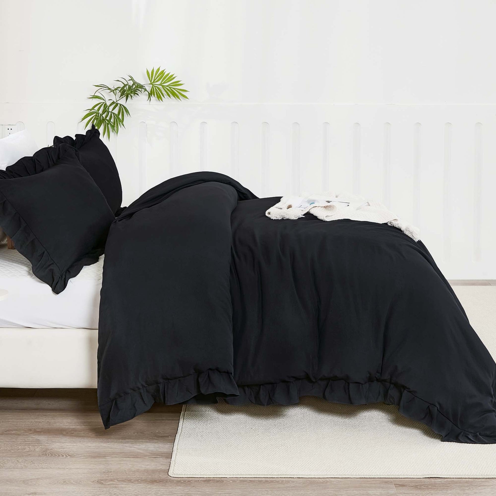 Ruffle Cute Lightweight Fluffy as Gift 3 Pieces Comforter Set - LITANIKA