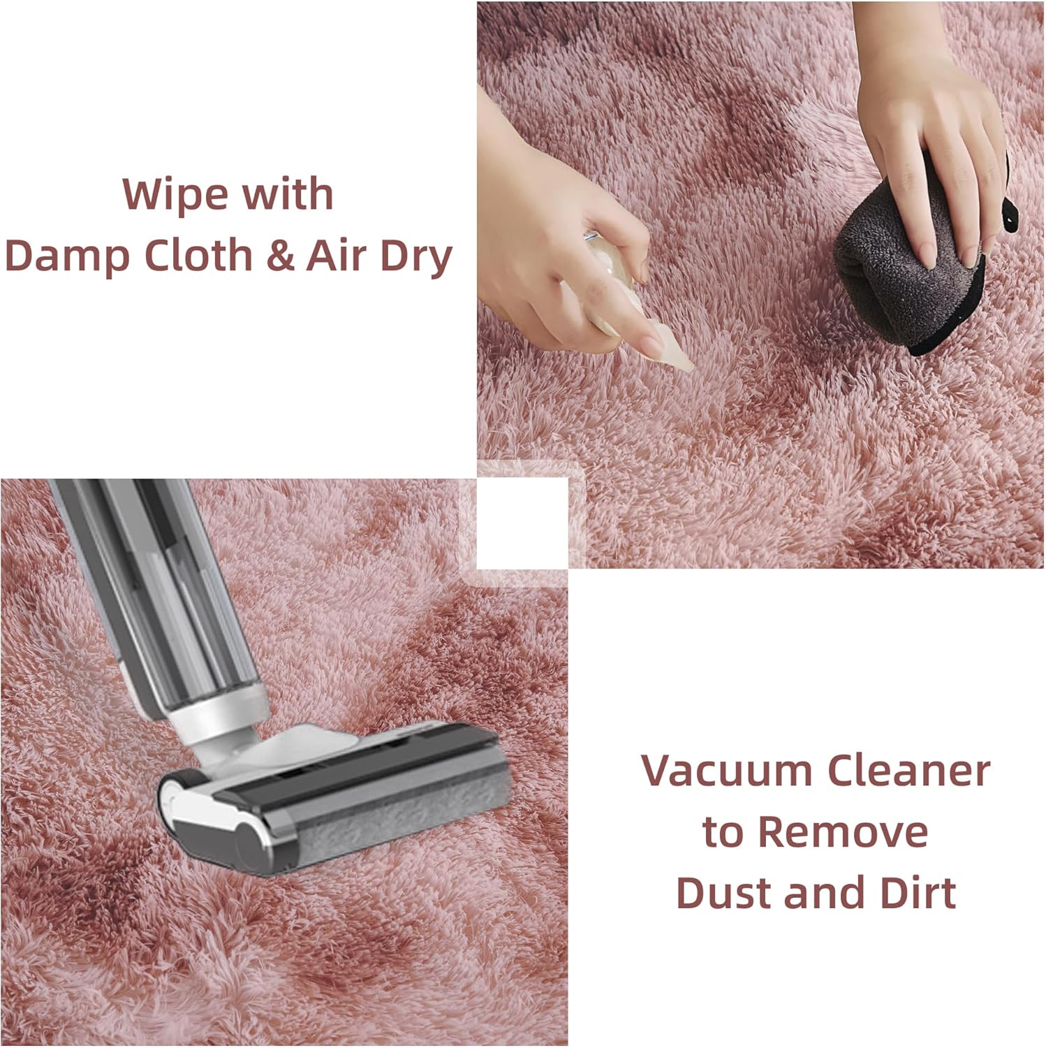 Litanika shag area rug with tie-dye pattern, high pile design, suitable for living rooms, bedrooms, and playrooms.