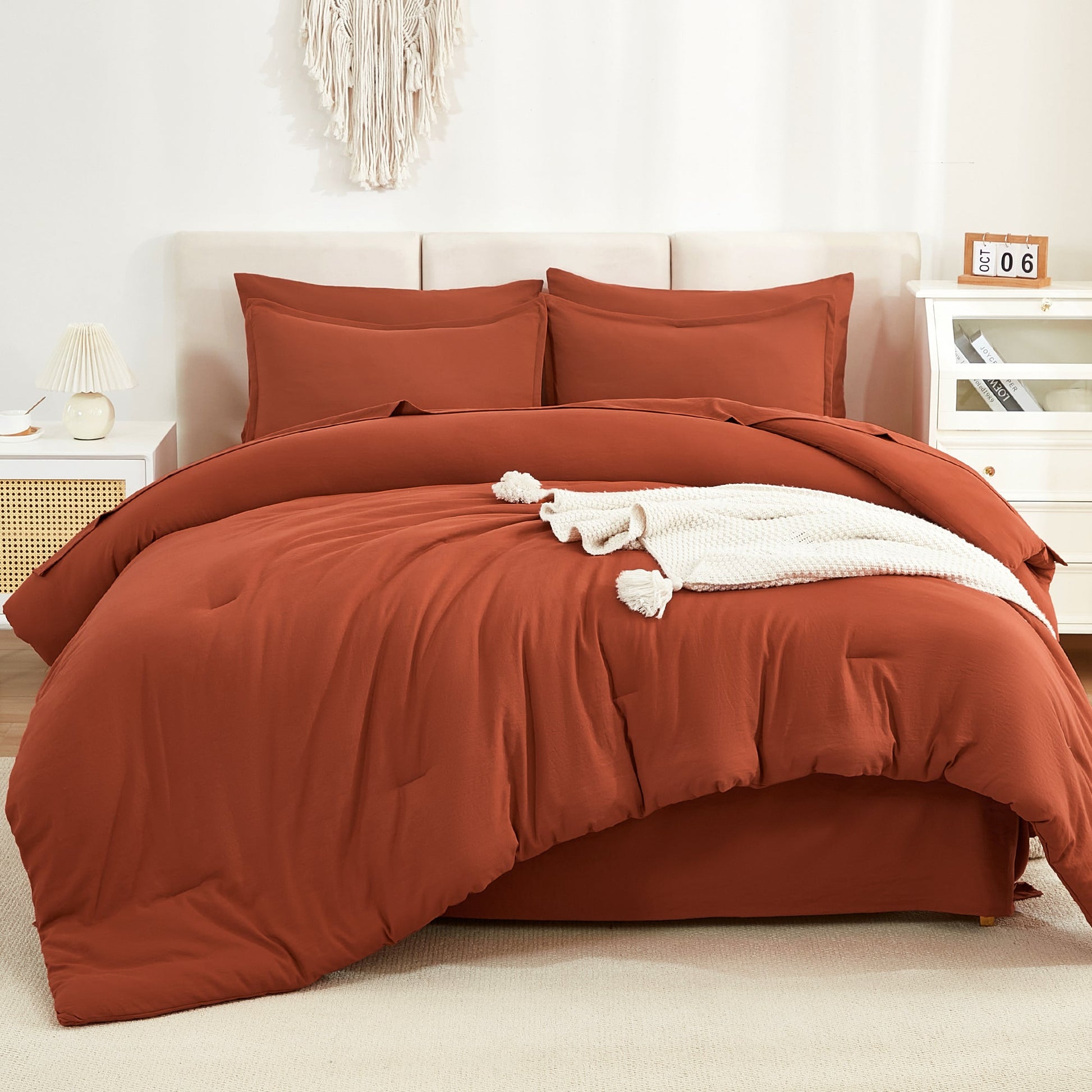 Solid Down Alternative 7 Pieces Bedding Comforters Sets - LITANIKA