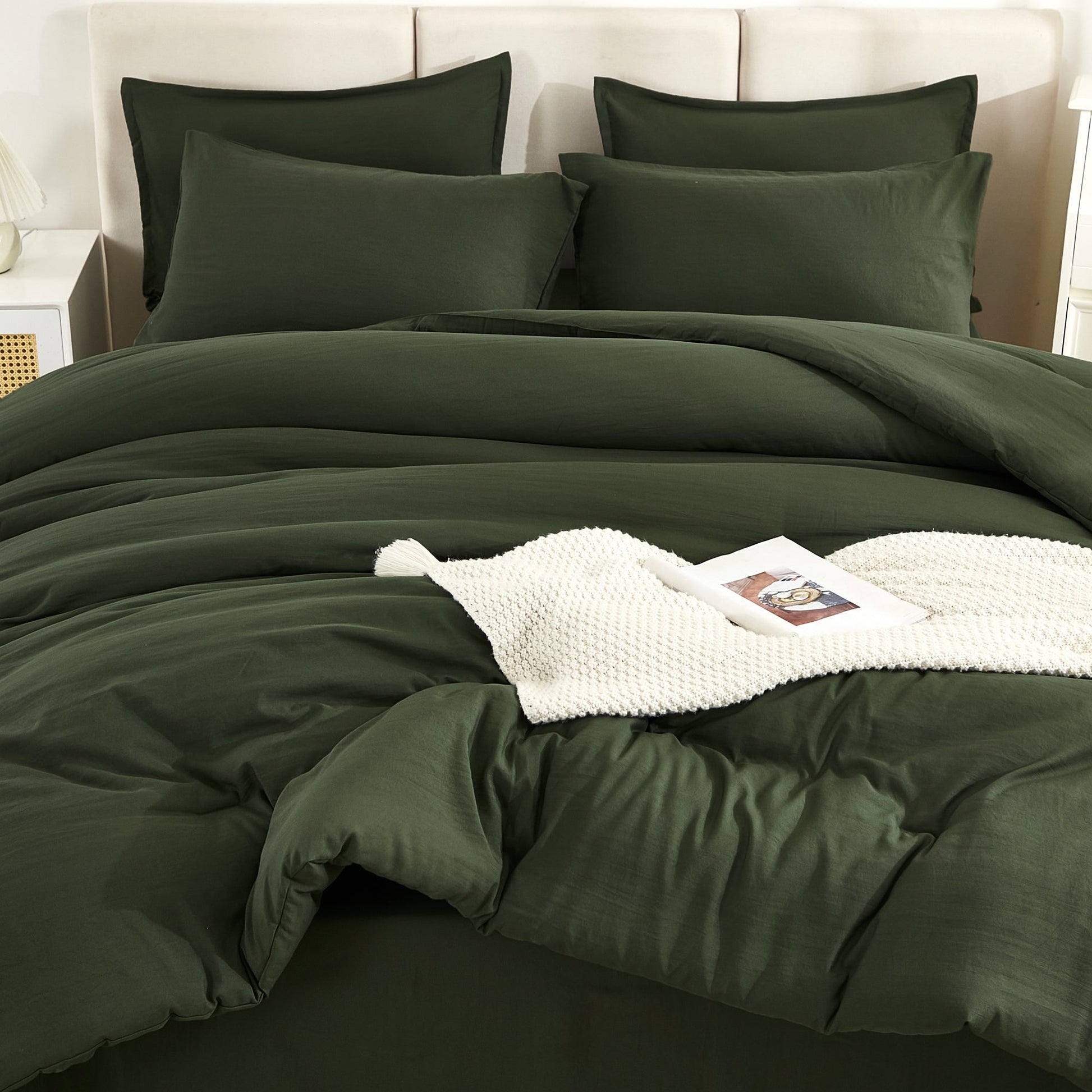 Solid Down Alternative 7 Pieces Bedding Comforters Sets - LITANIKA